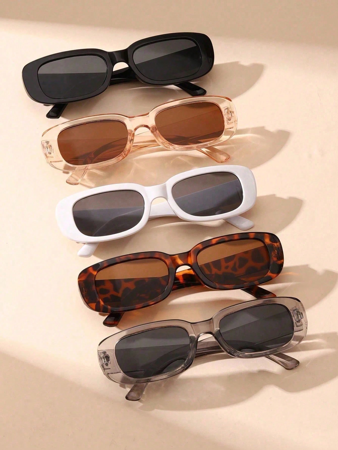 Pack of 5 - Multi-Color Rectangle Sunglasses