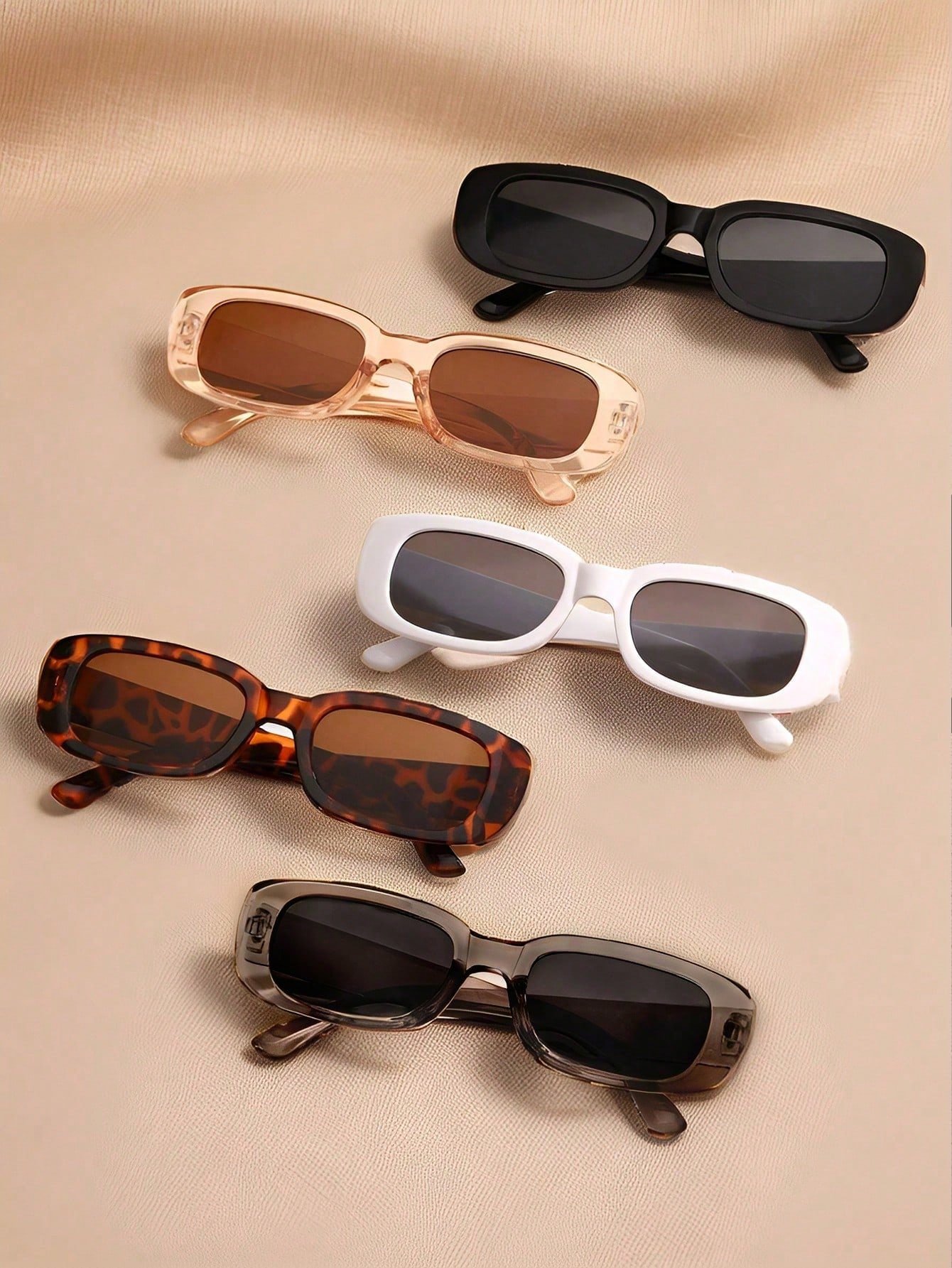 Pack of 5 - Multi-Color Rectangle Sunglasses