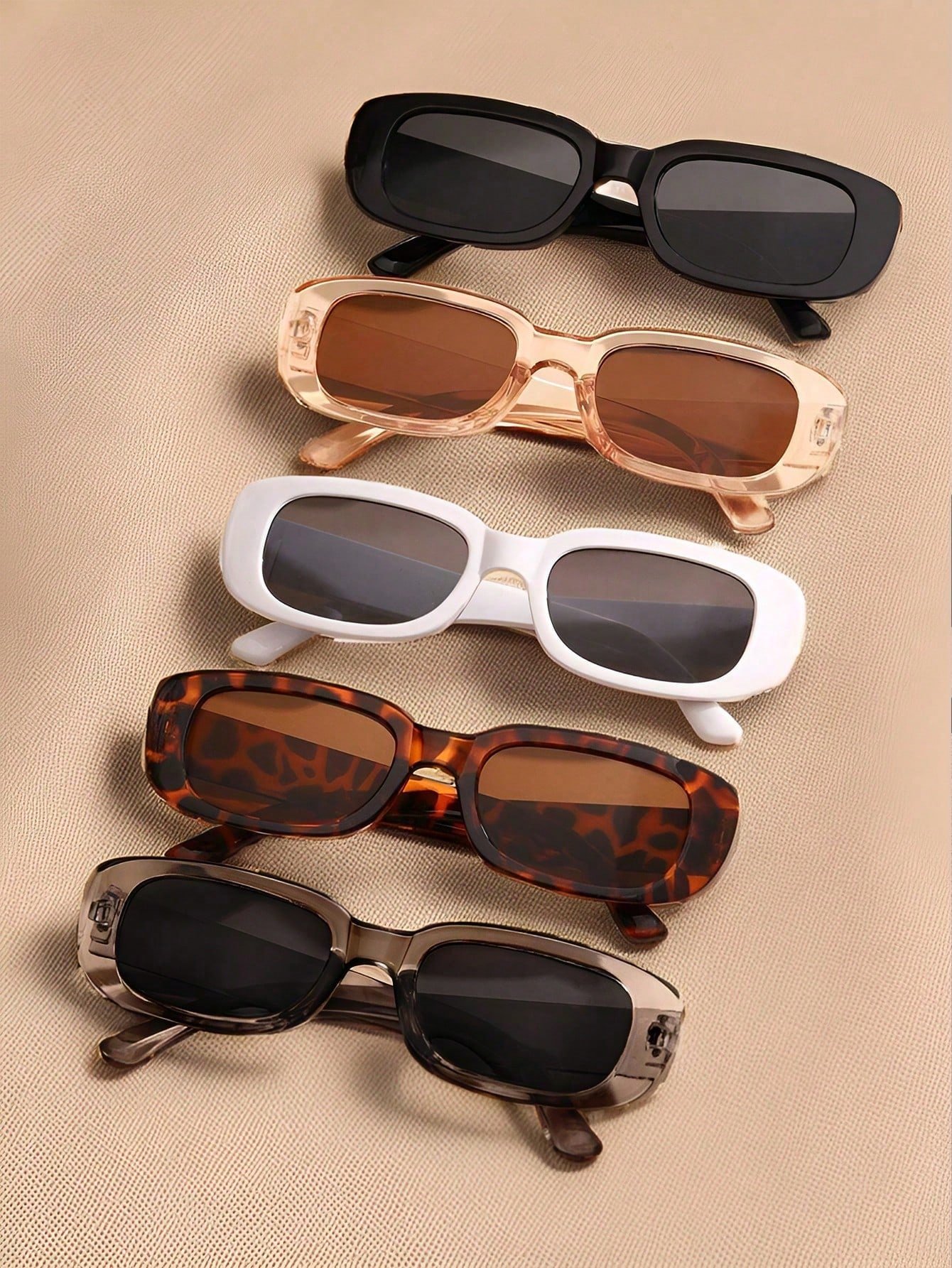 Pack of 5 - Multi-Color Rectangle Sunglasses