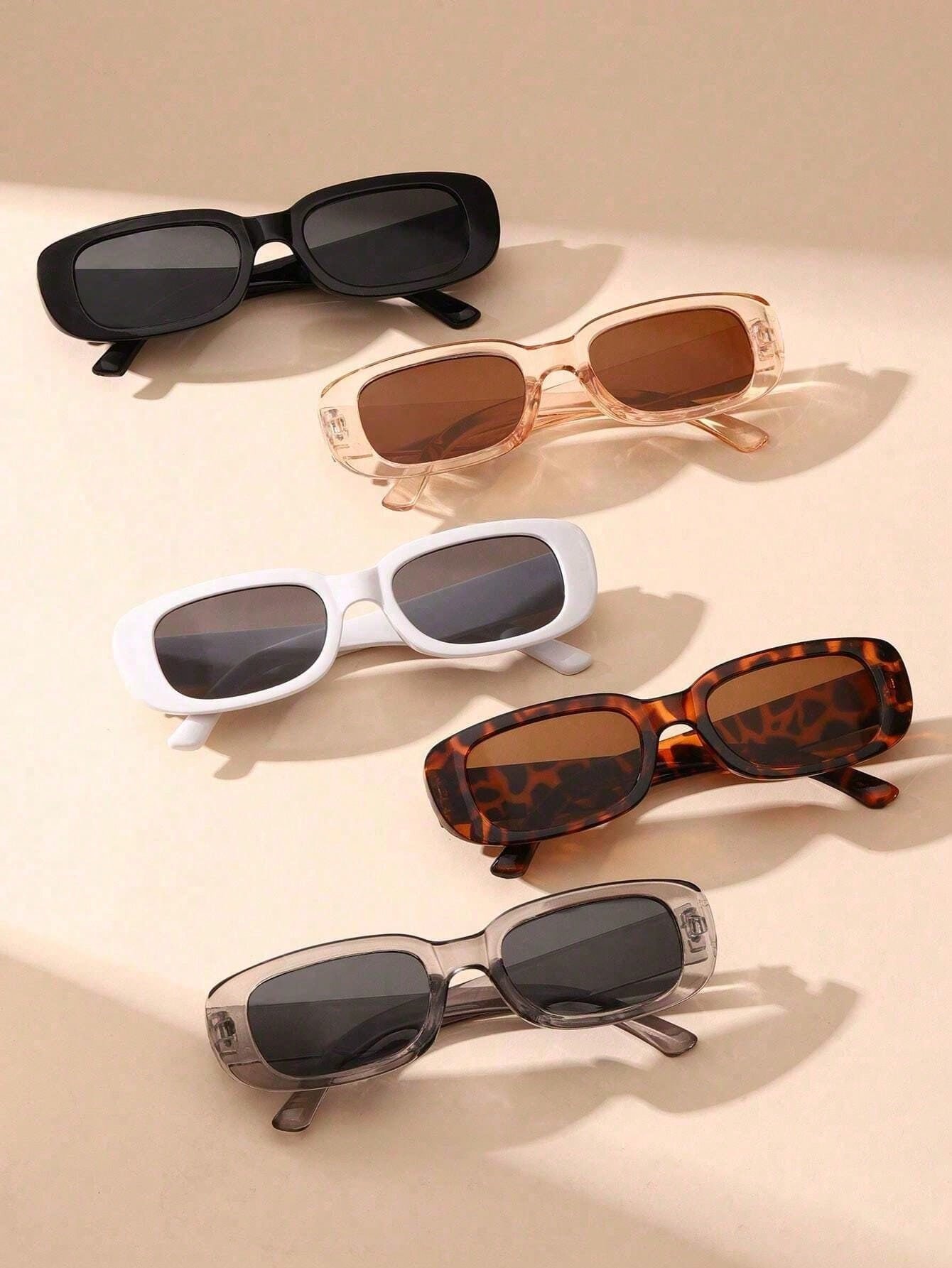 Pack of 5 - Multi-Color Rectangle Sunglasses