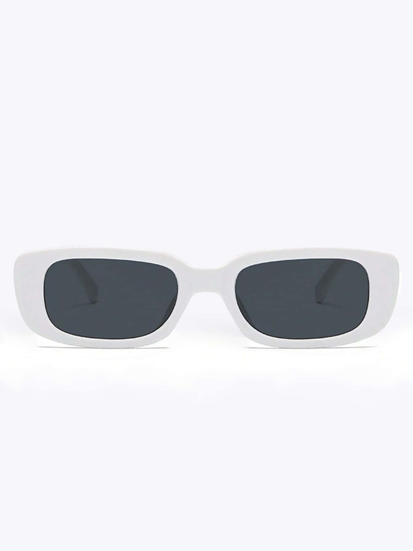White Oval Frame Sunglasses
