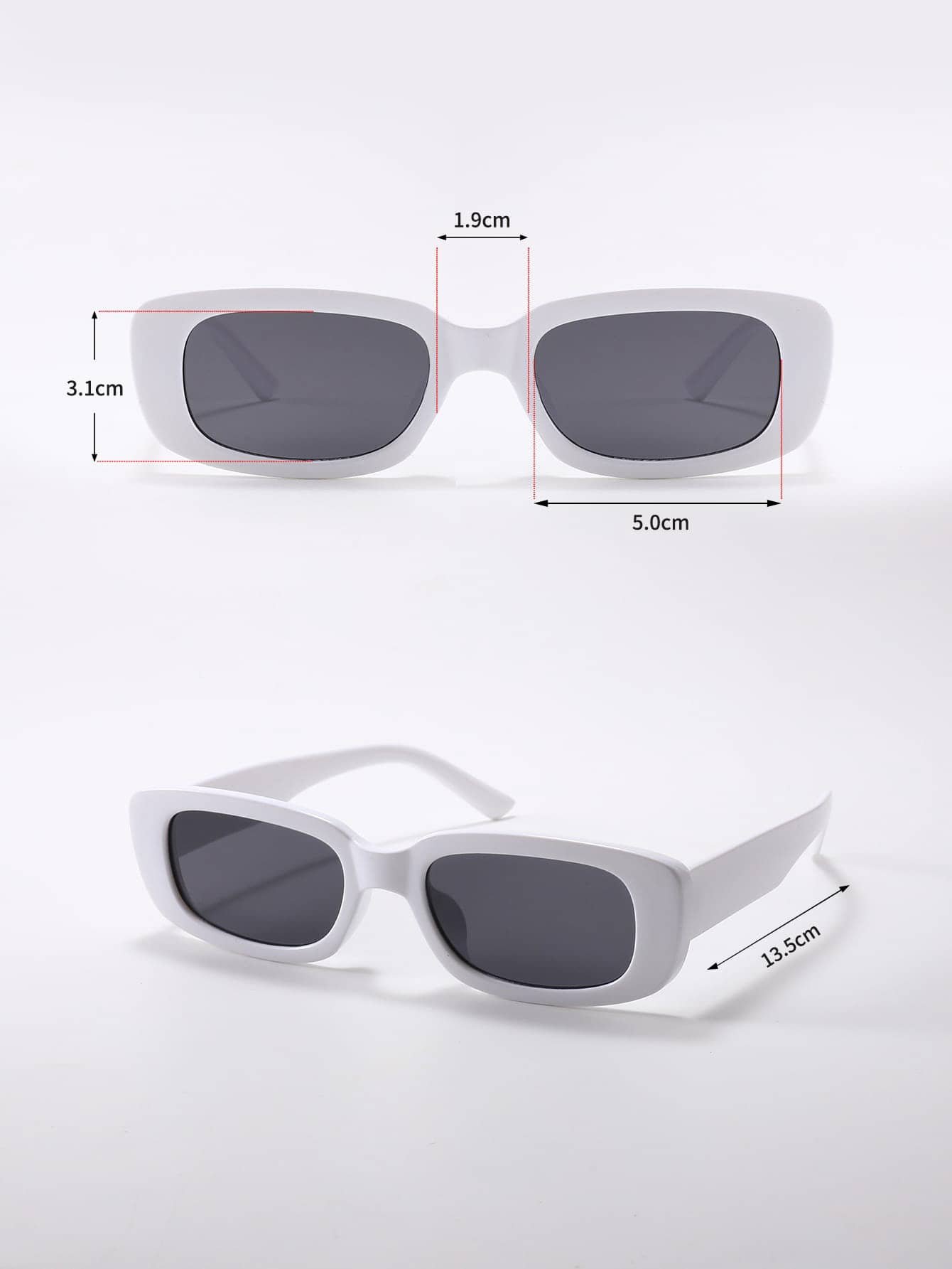 White Oval Frame Sunglasses