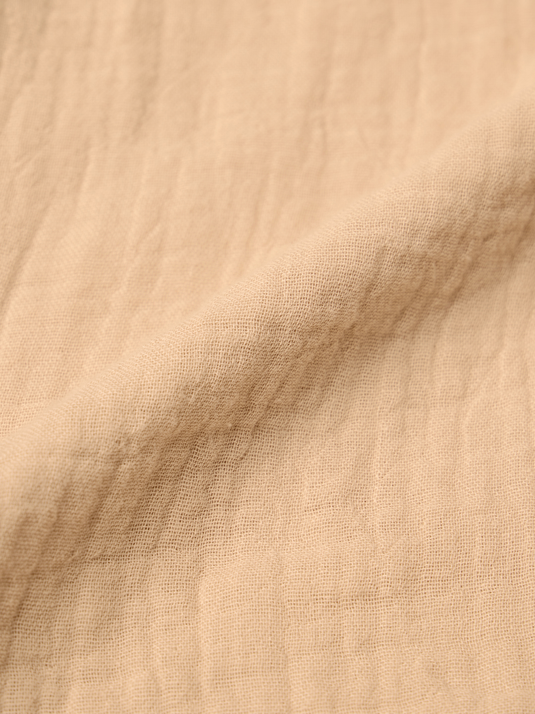 Womens Beige Relaxed Fit Long Sleeve Textured Shirt