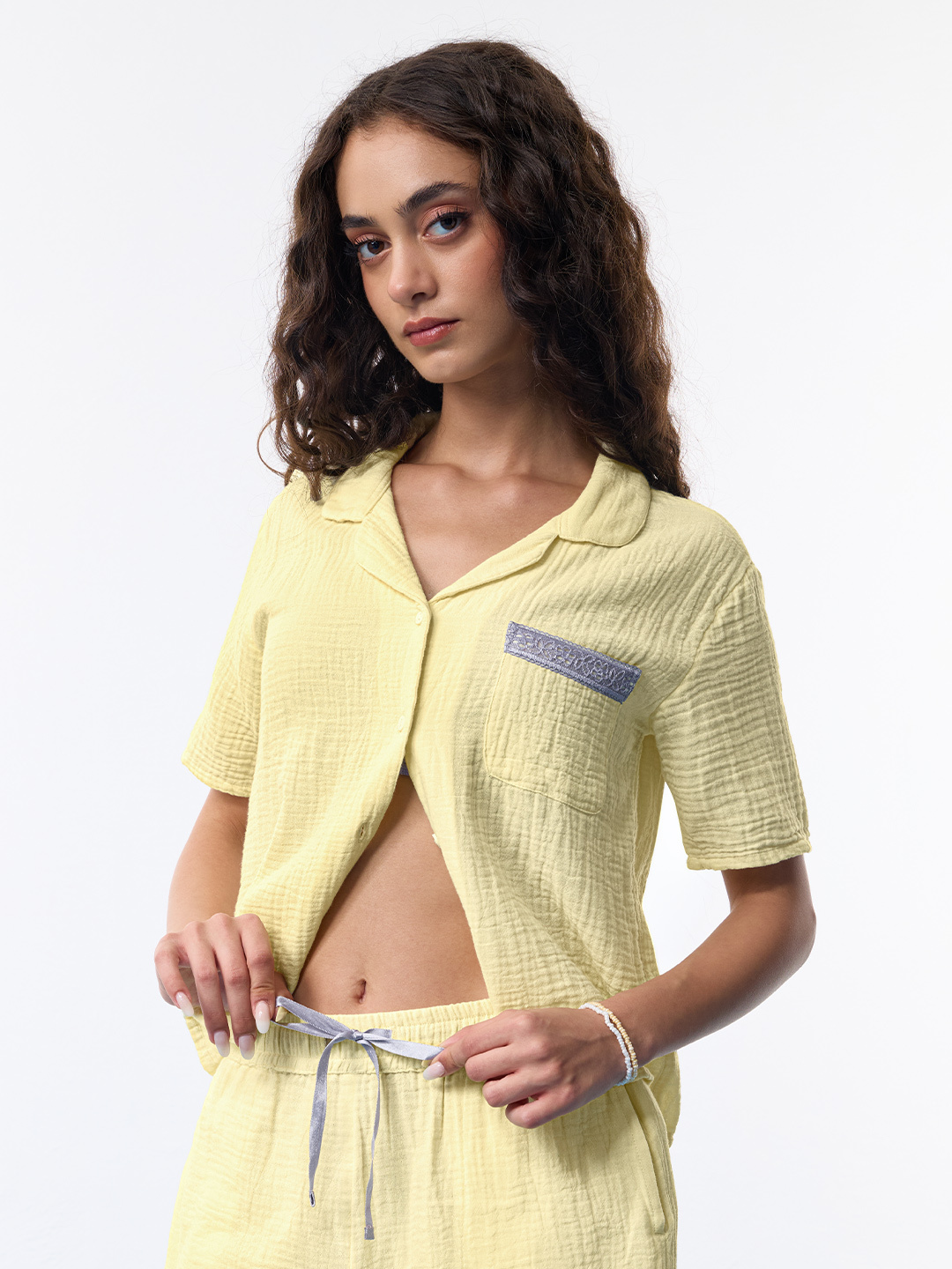 Yellow Short Sleeve Regular Fit Shirt