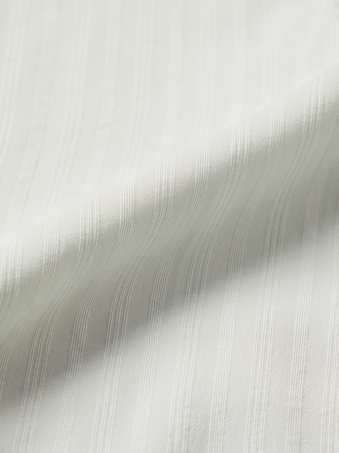 Cream Slim Fit Textured Long Sleeve Shirt