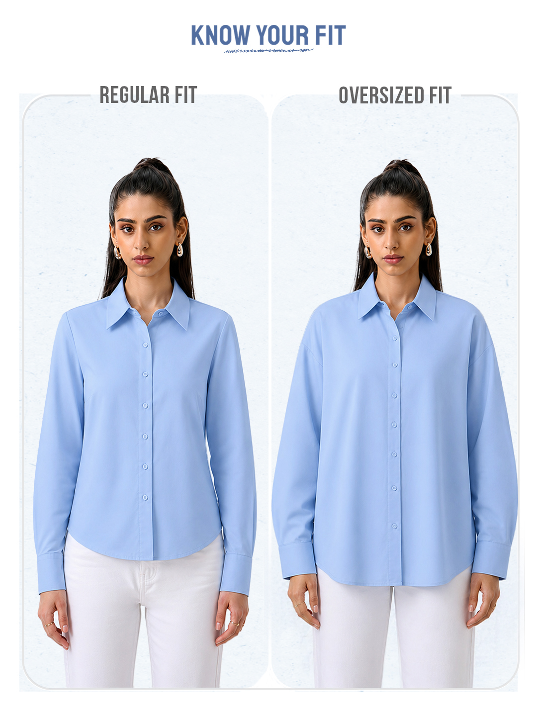 Blue Linen Blend Regular Fit Shirt