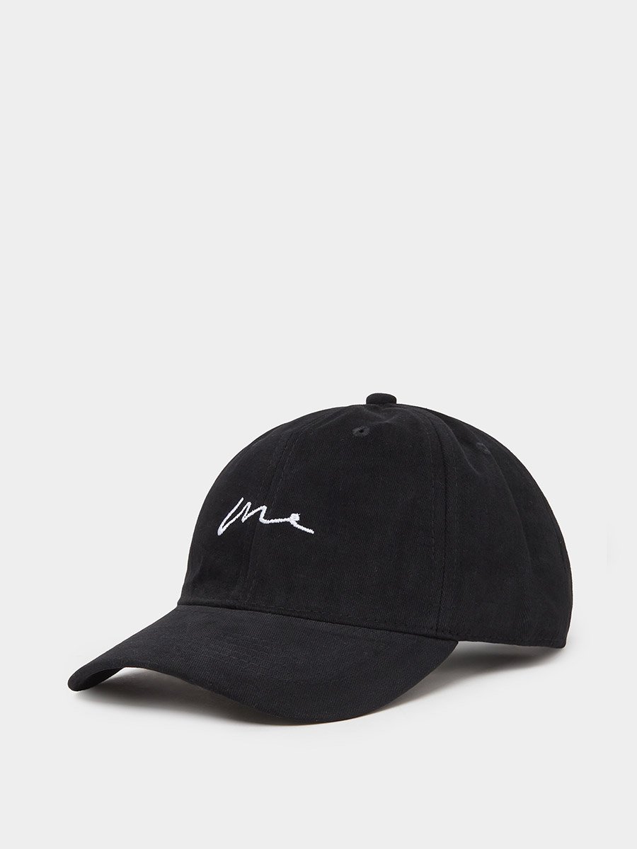 Black Embroidered Baseball Cap