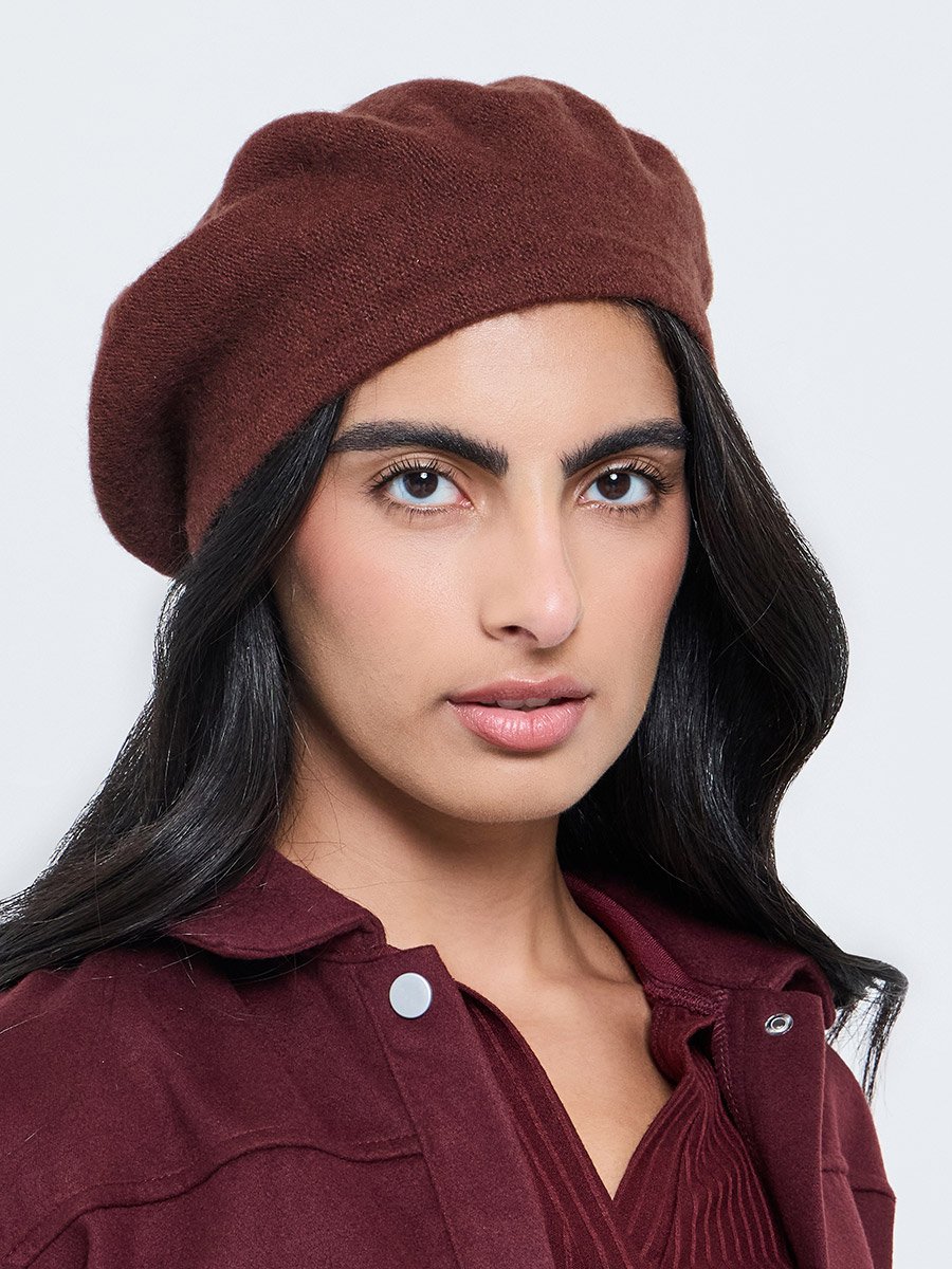 Brown Plain Beret