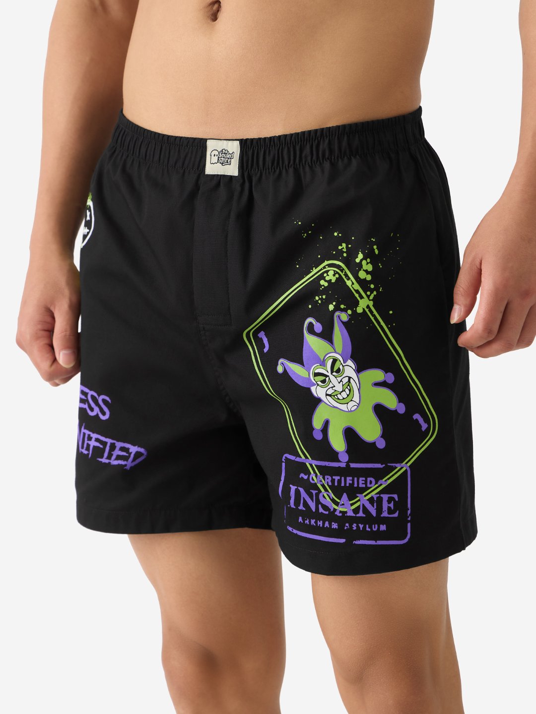 Joker Certified Insane Black Boxer Shorts