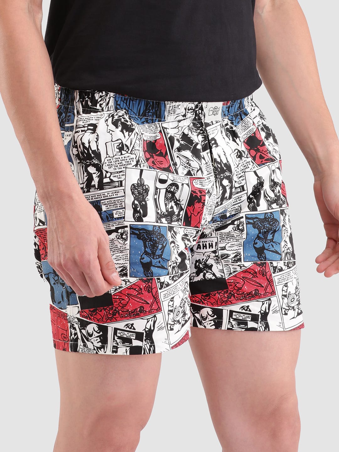 Men Comic Book Print Boxers