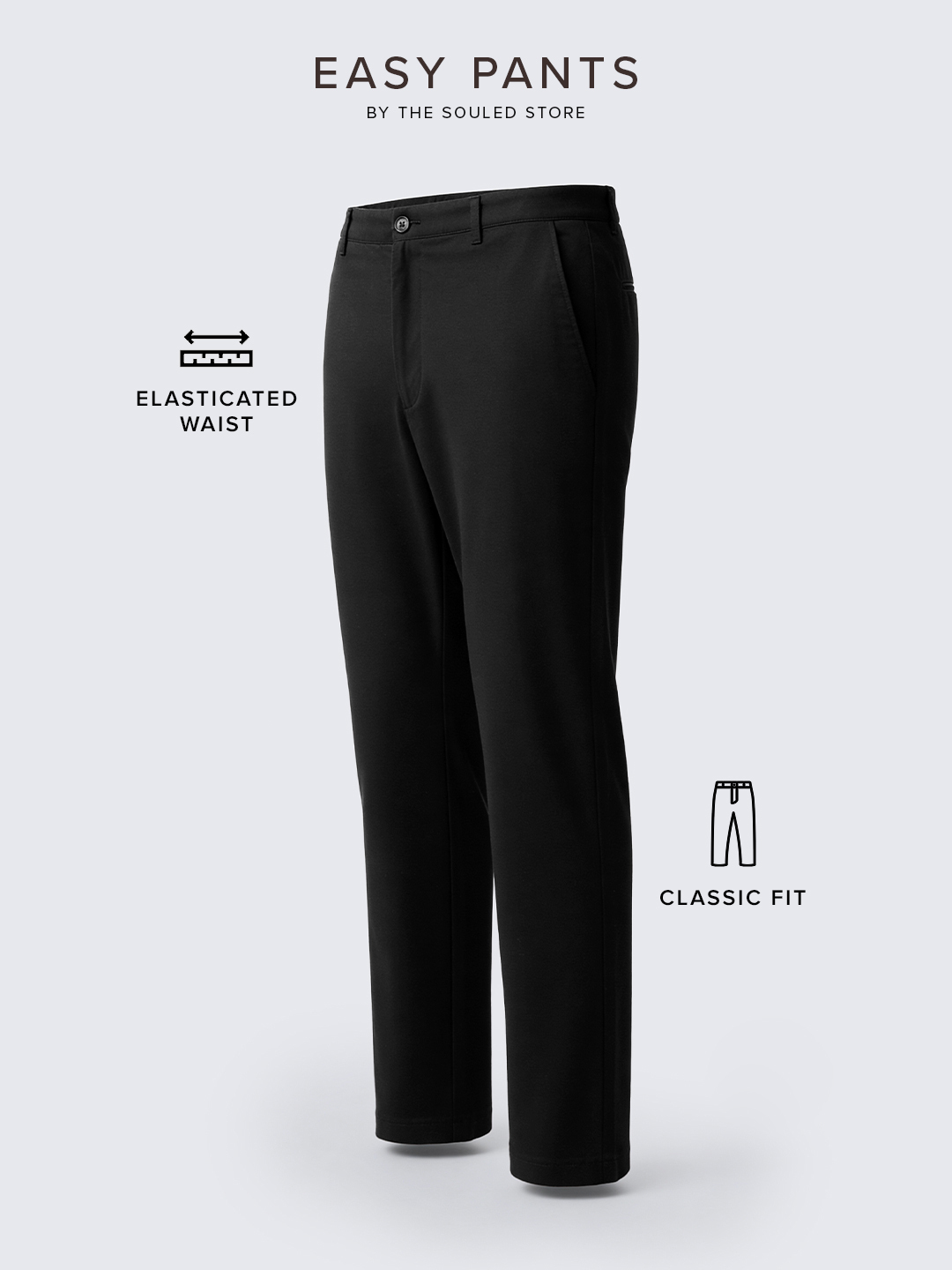 Men Black Classic Fit Trousers