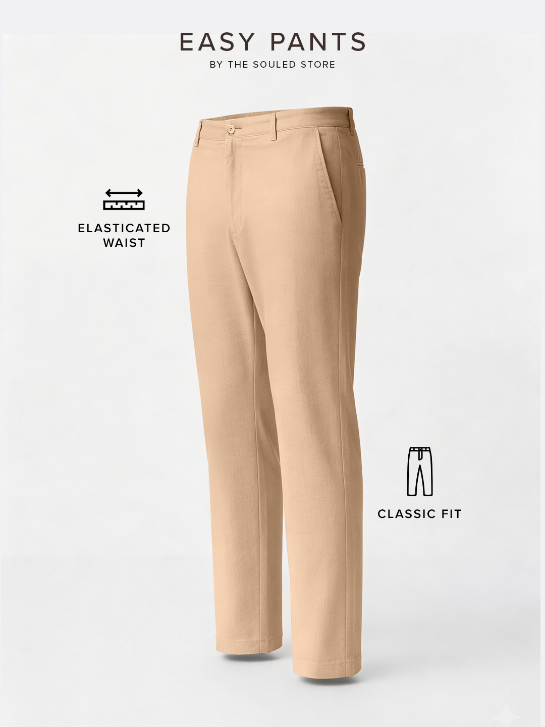 Men Classic Fit Brown Trousers