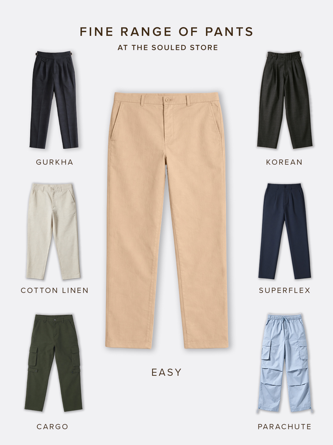 Men Classic Fit Brown Trousers