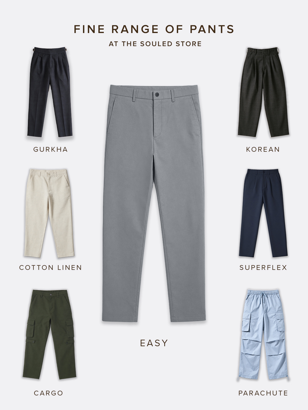 Men Classic Fit Grey Trousers