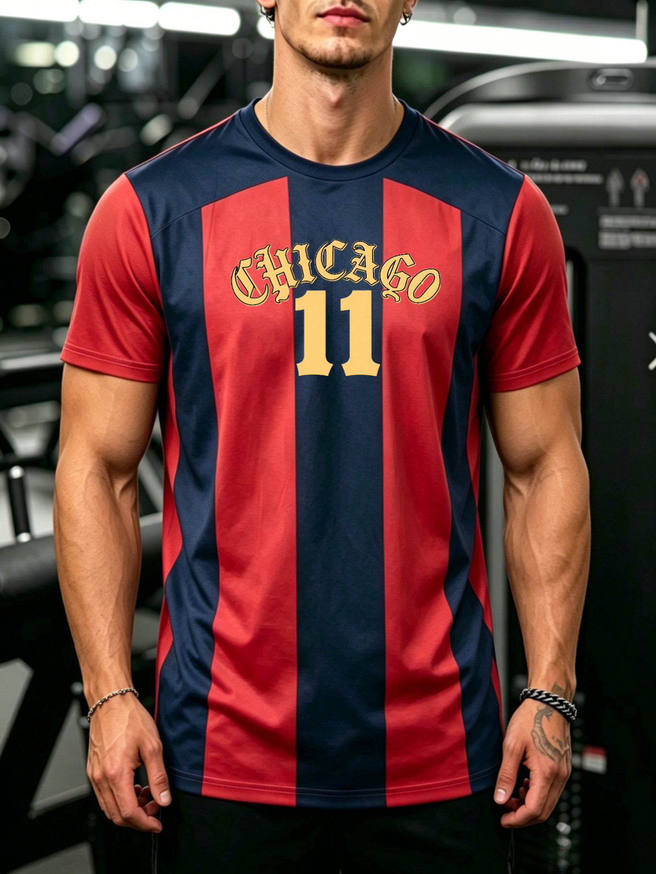 Striped Round Neck Short Sleeve T-Shirt
