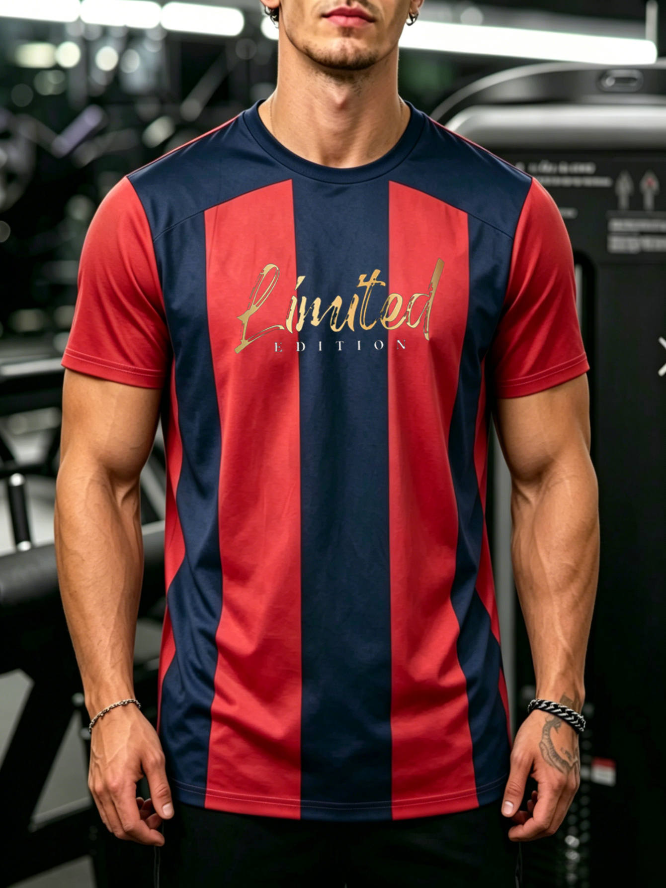 Striped Round Neck Short Sleeve T-Shirt