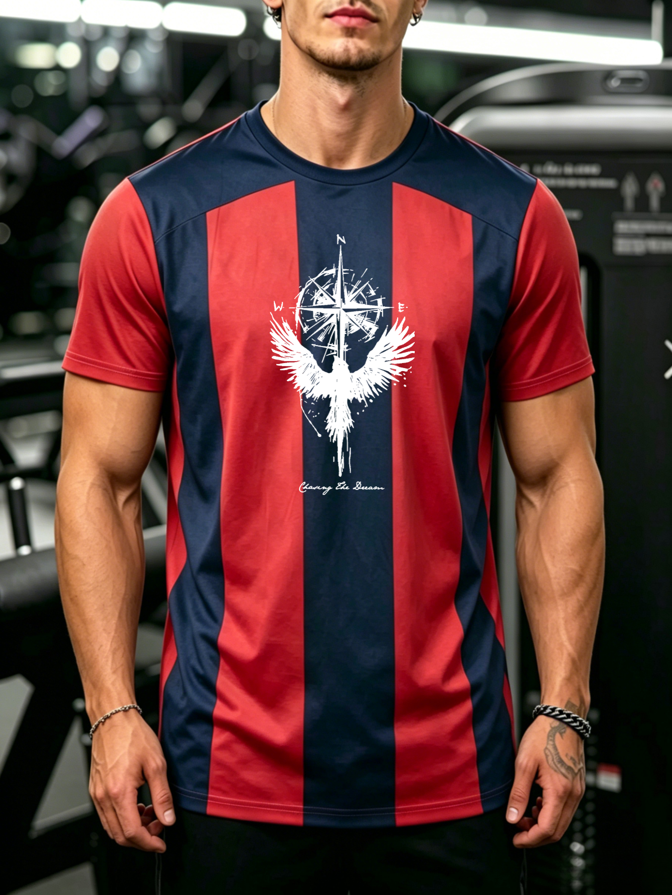 Striped Round Neck Short Sleeve T-Shirt