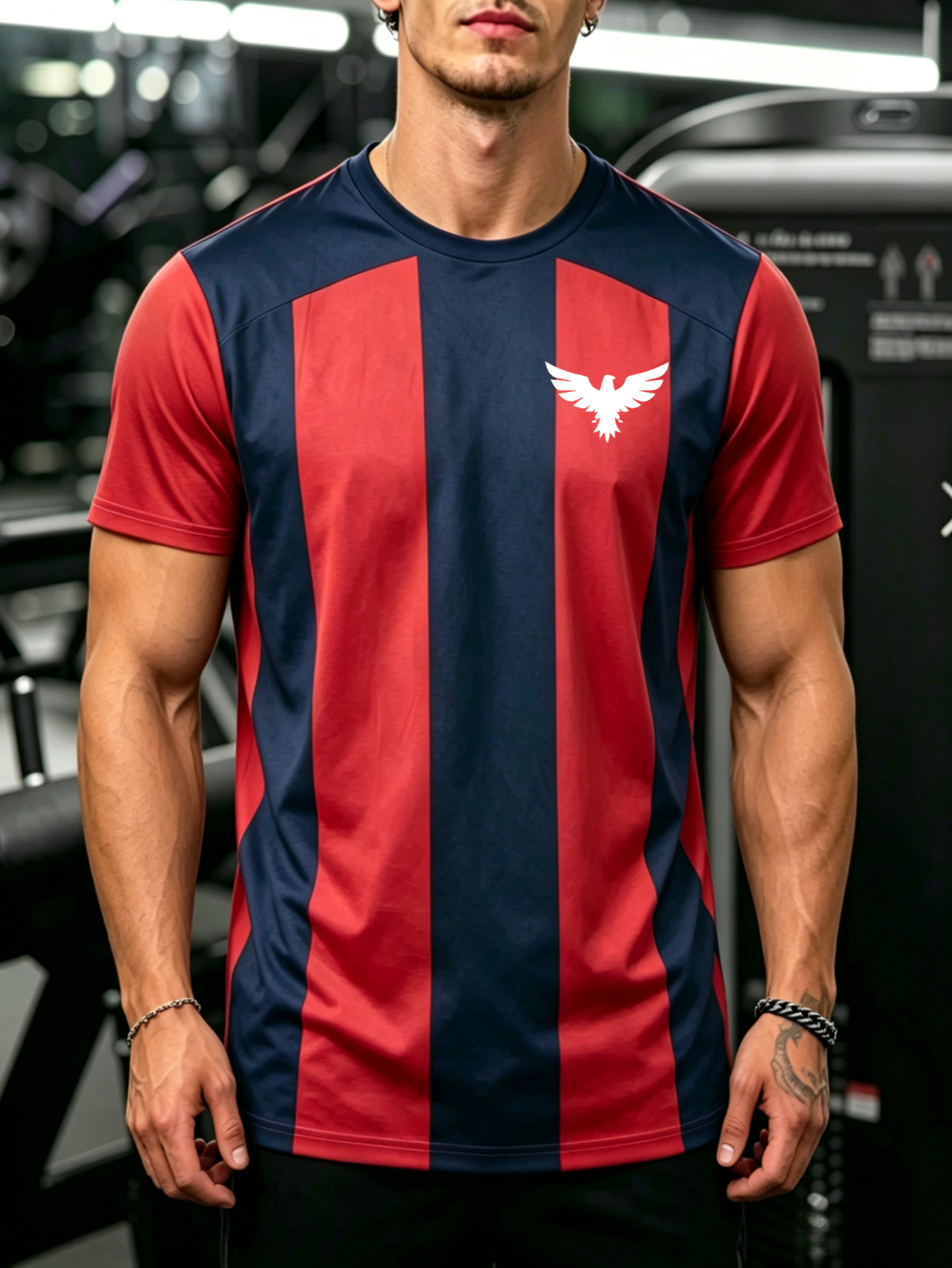 Striped Round Neck Short Sleeve T-Shirt