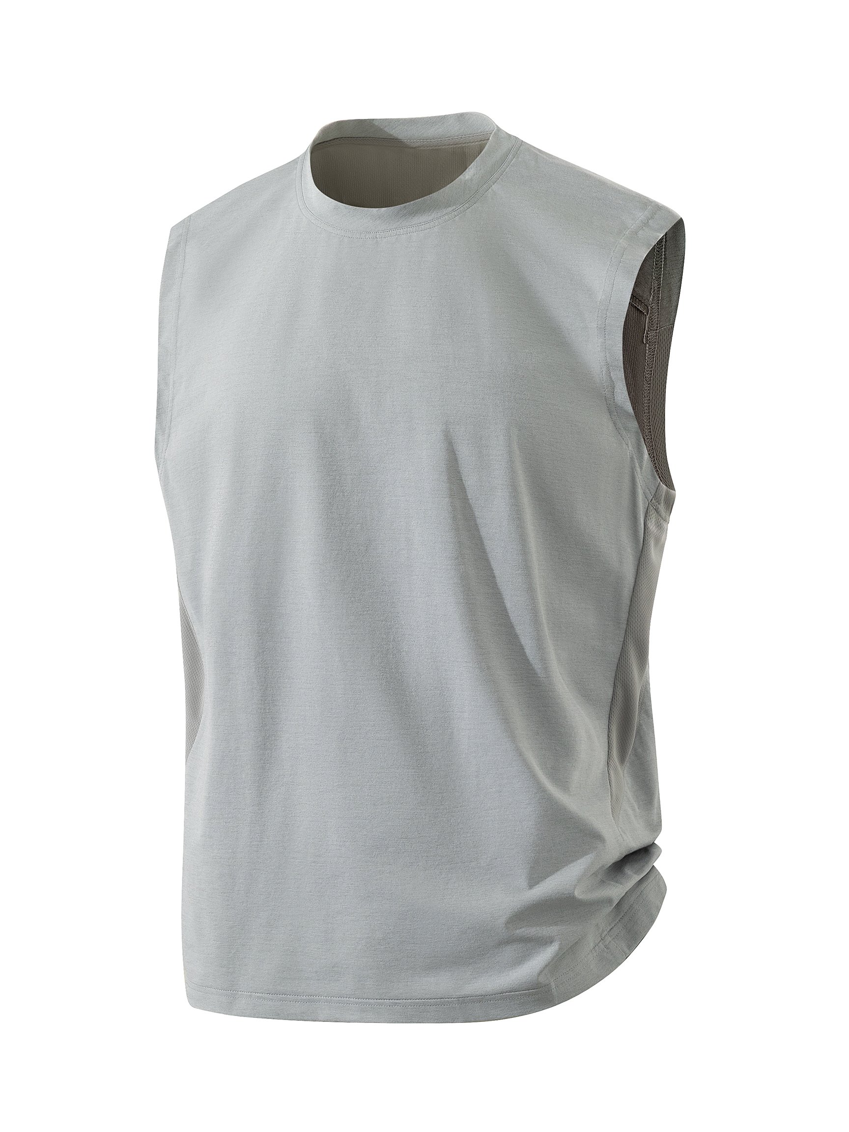 Grey Solid Performance Tank Top