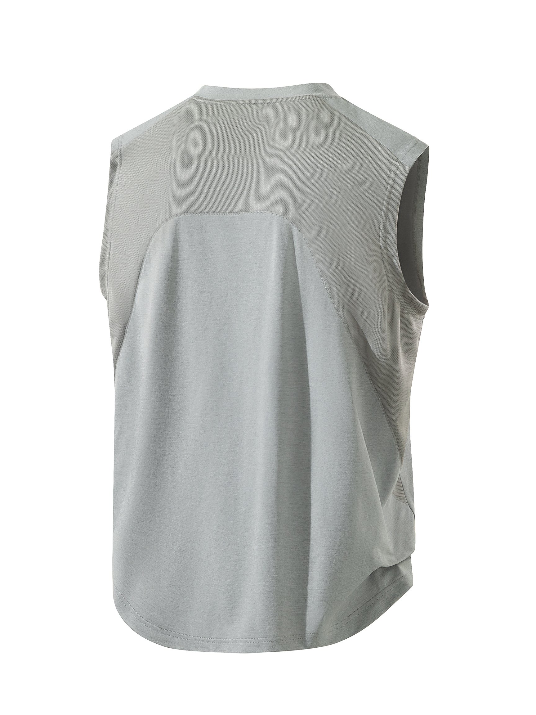 Grey Solid Performance Tank Top