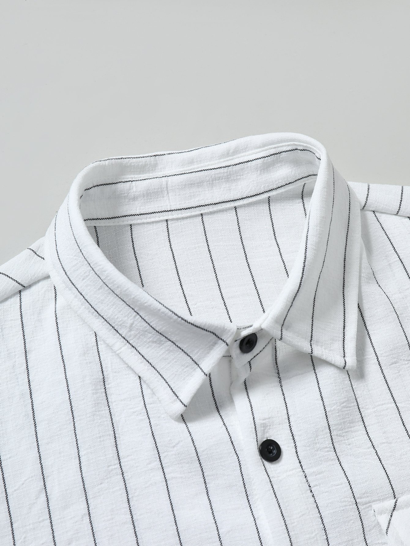 Striped White Long-Sleeve Shirt