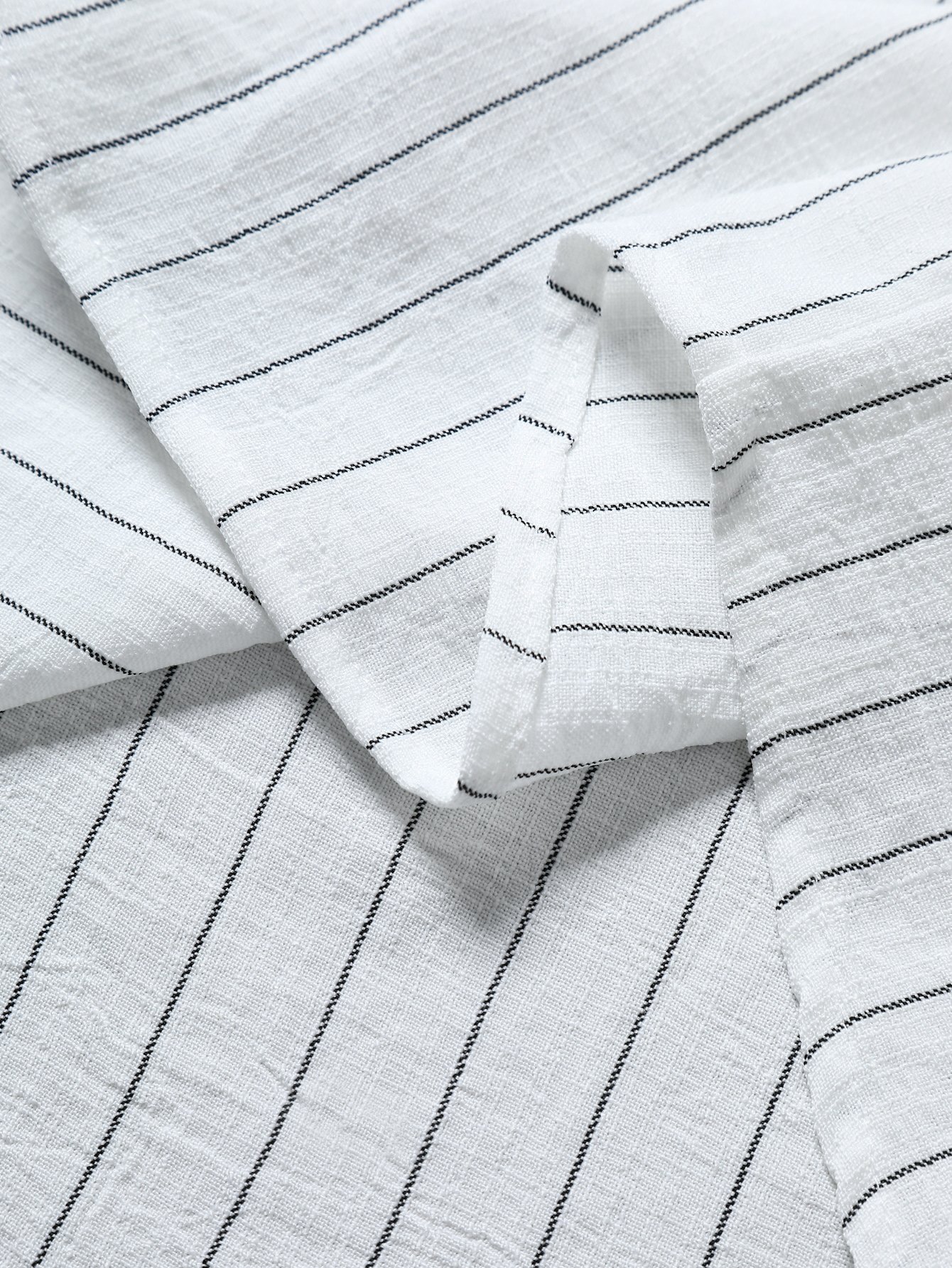 Striped White Long-Sleeve Shirt