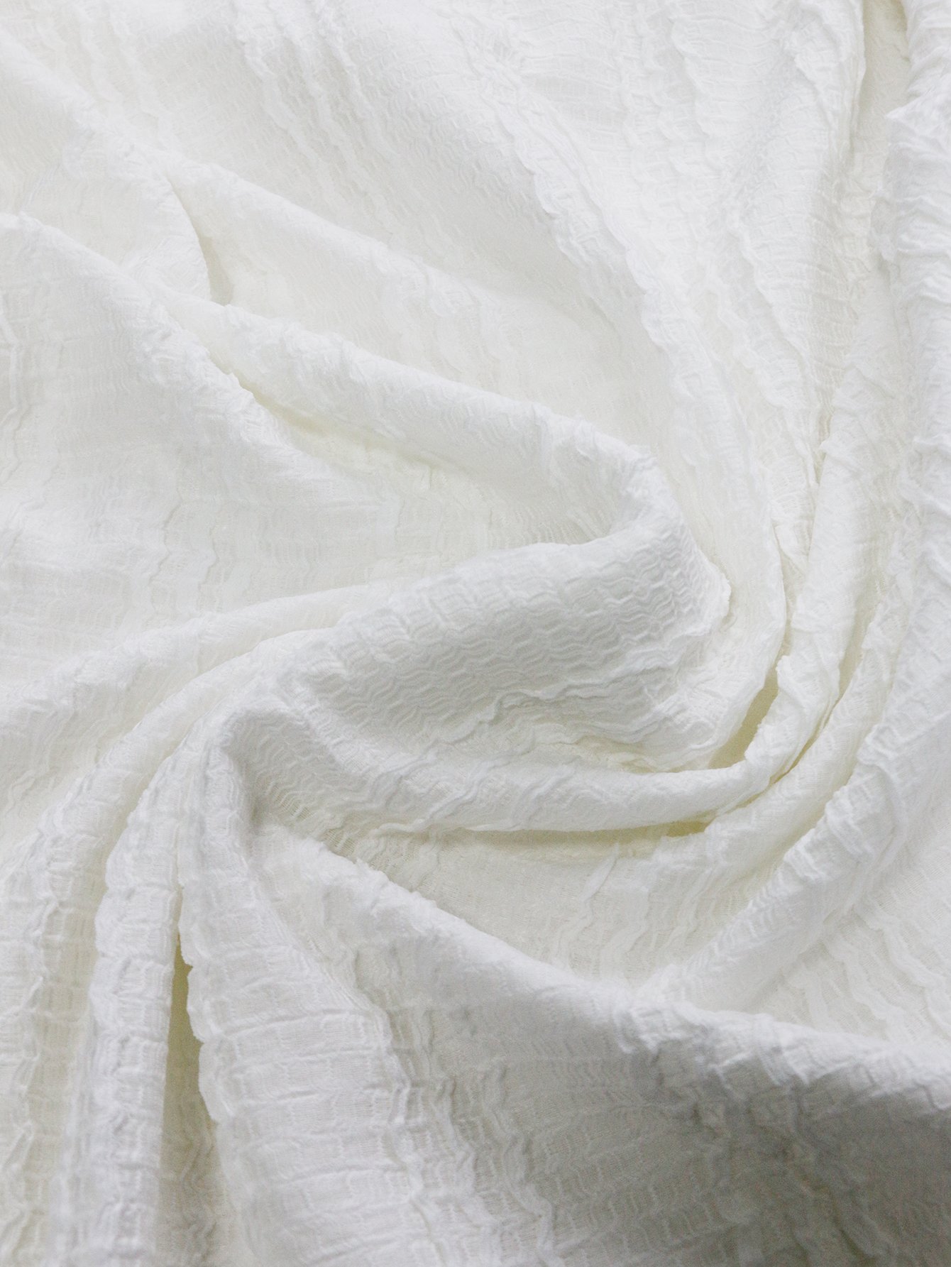 White Textured Long-Sleeve Shirt