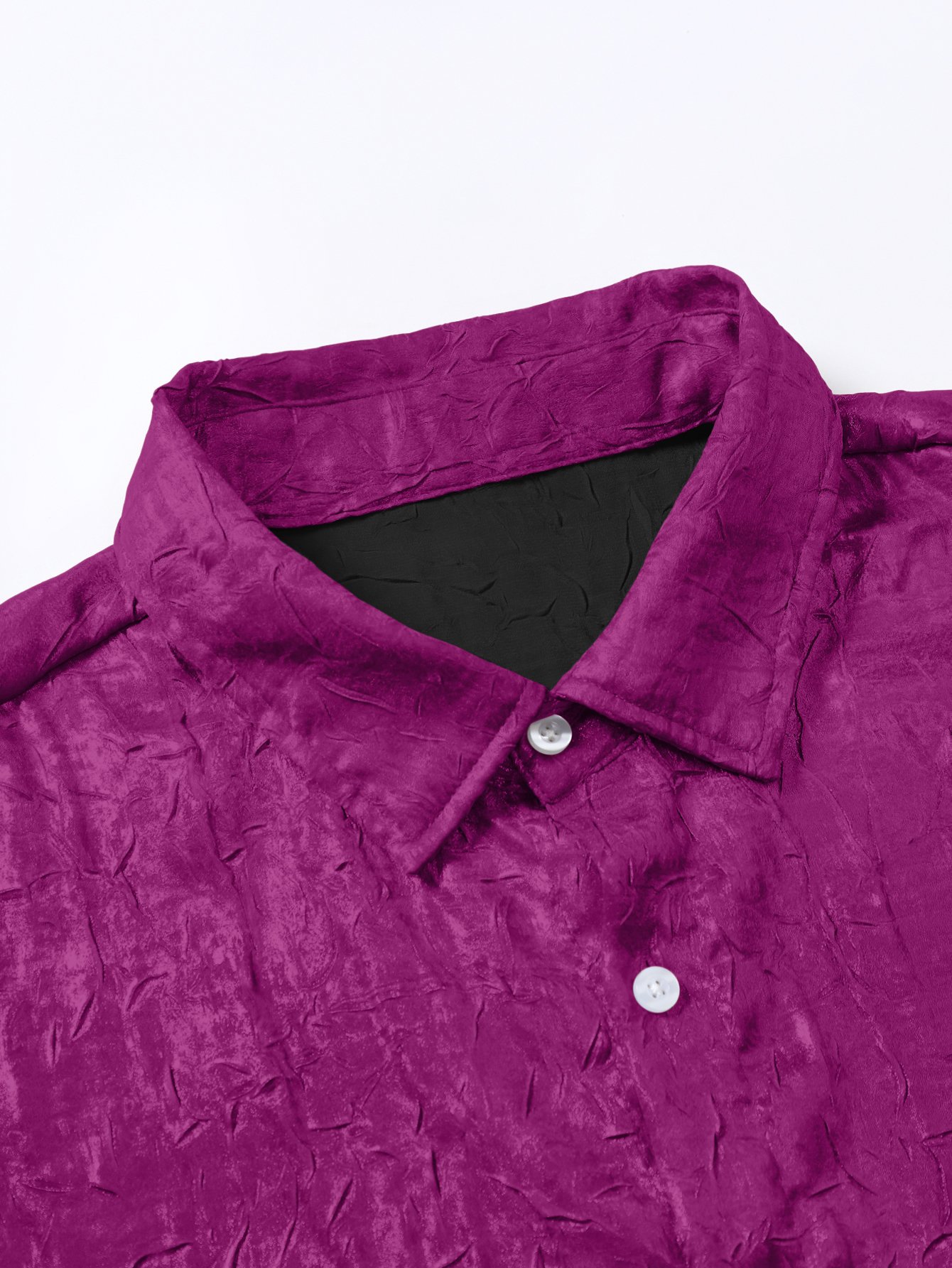 Purple Textured Long-Sleeve Shirt