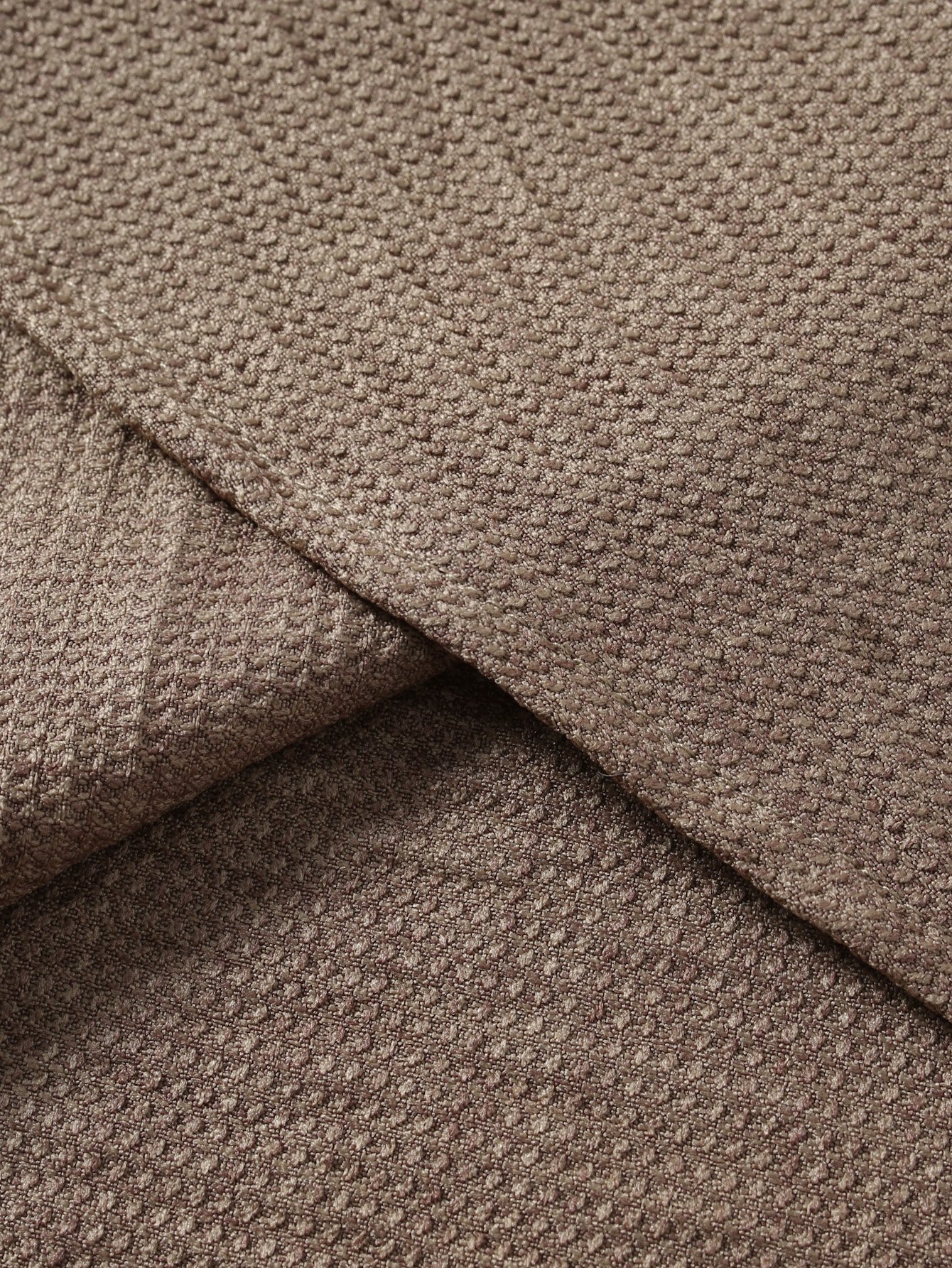 Coffee Brown Plain Textured Long Sleeve Shirt