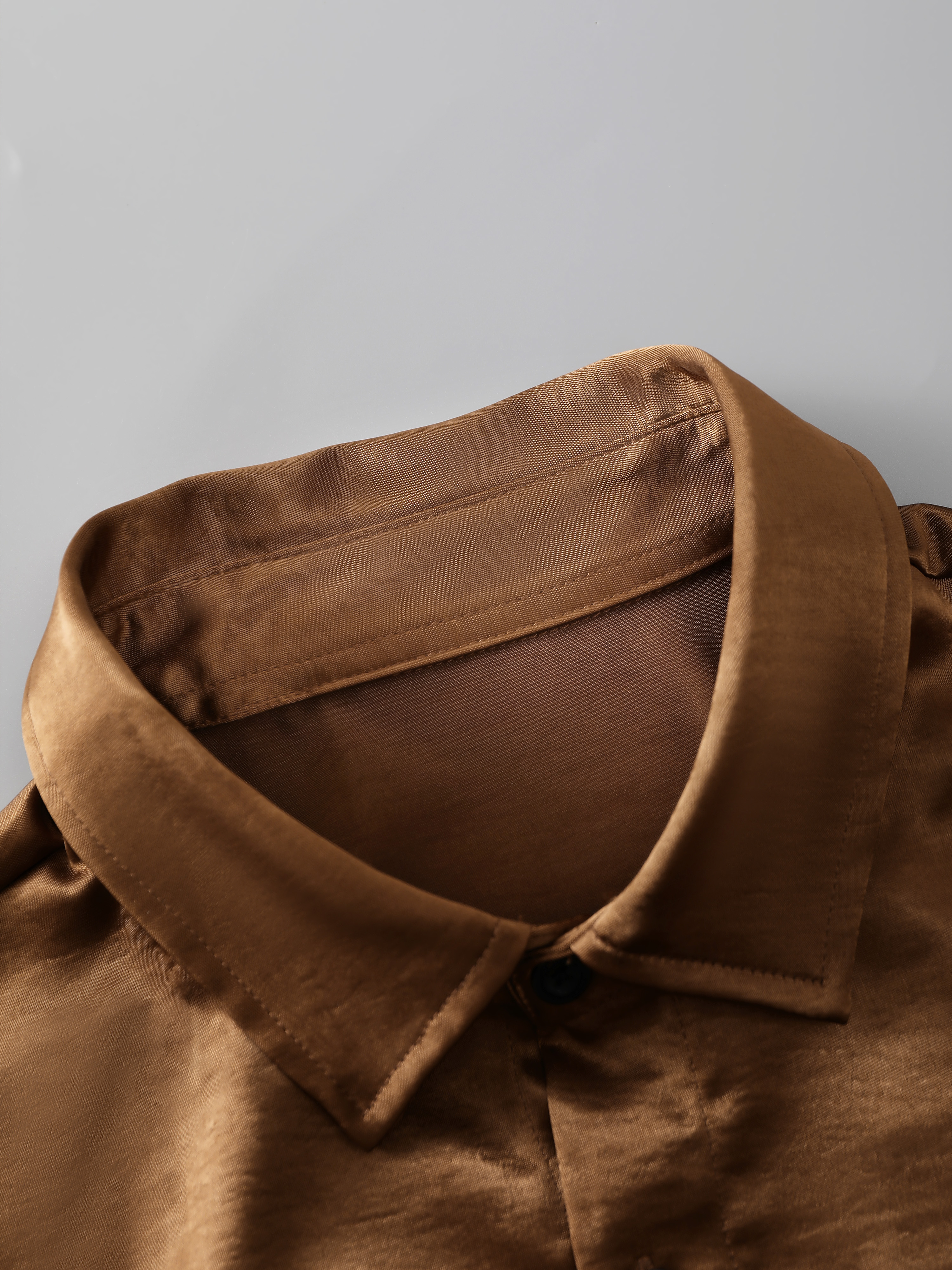 Plain Beige Long-Sleeve Shirt