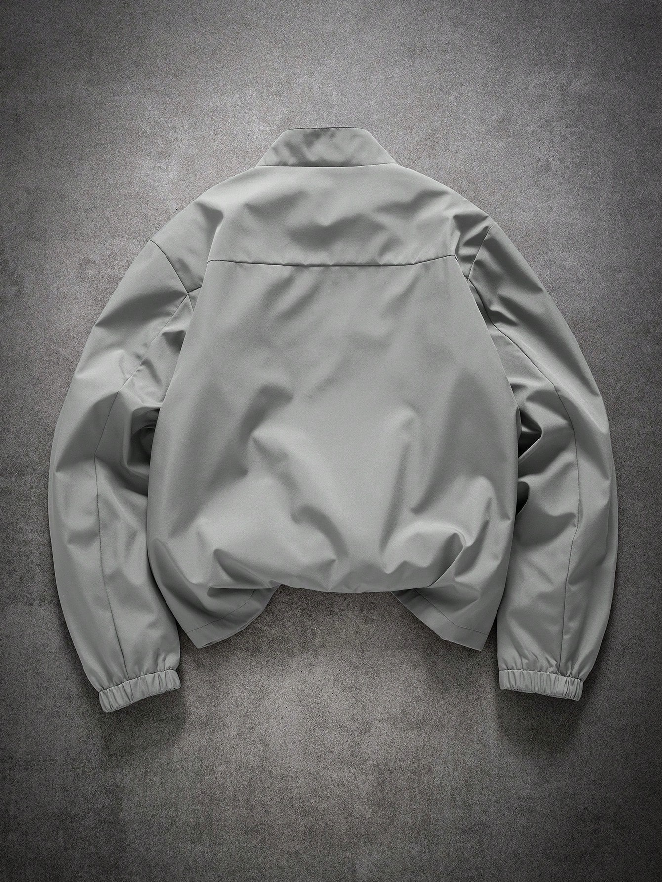 Grey Solid Zip-Up Sports Jacket