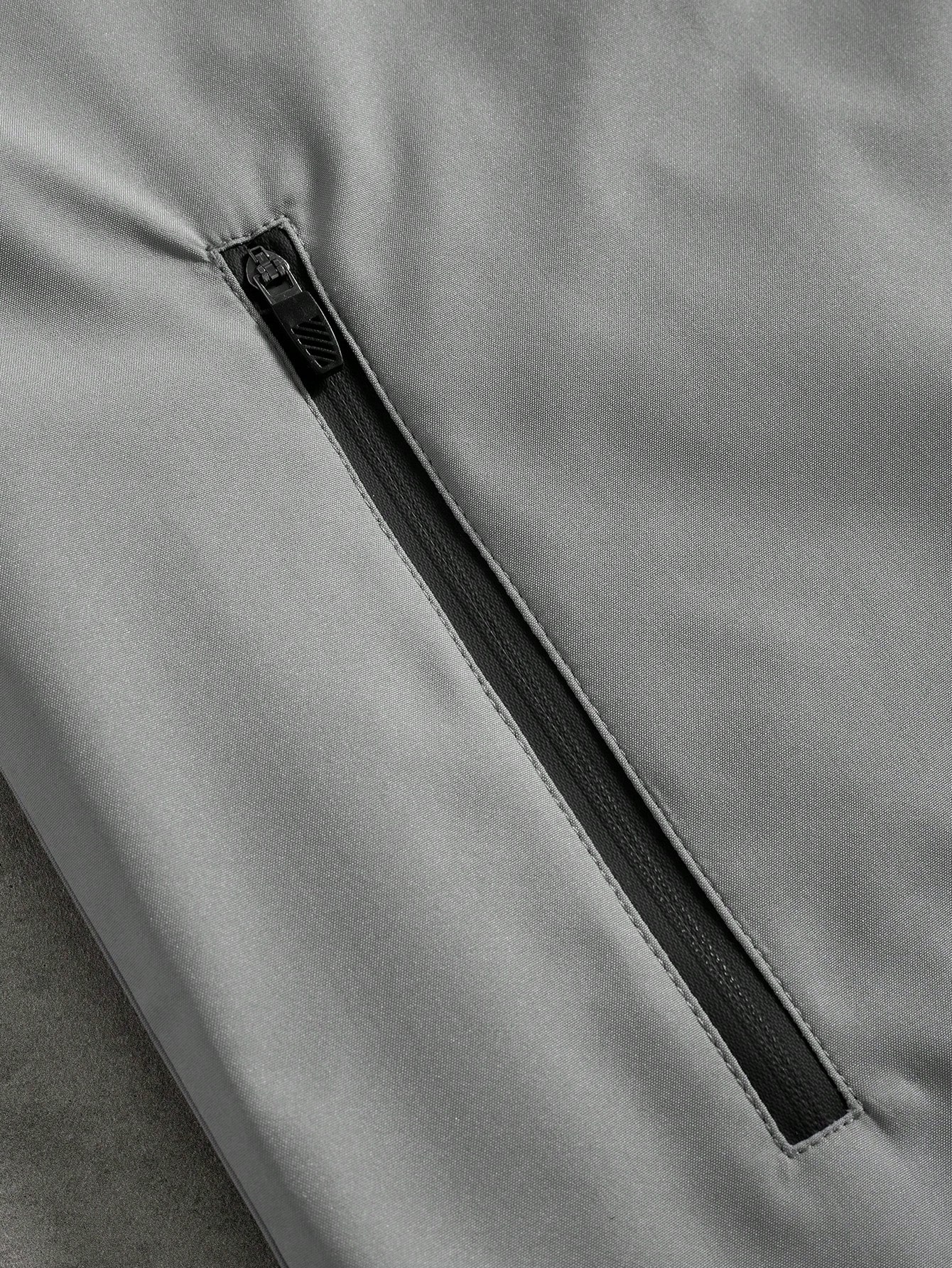 Grey Solid Zip-Up Sports Jacket
