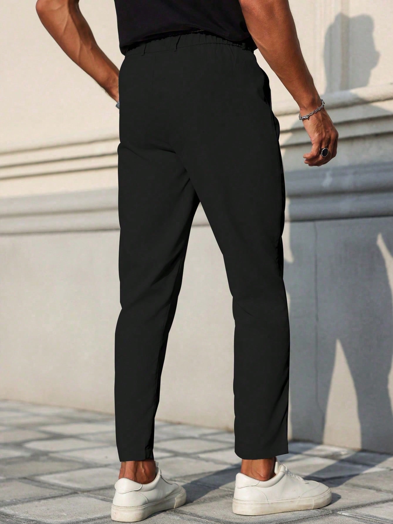 Men Black Casual Trousers
