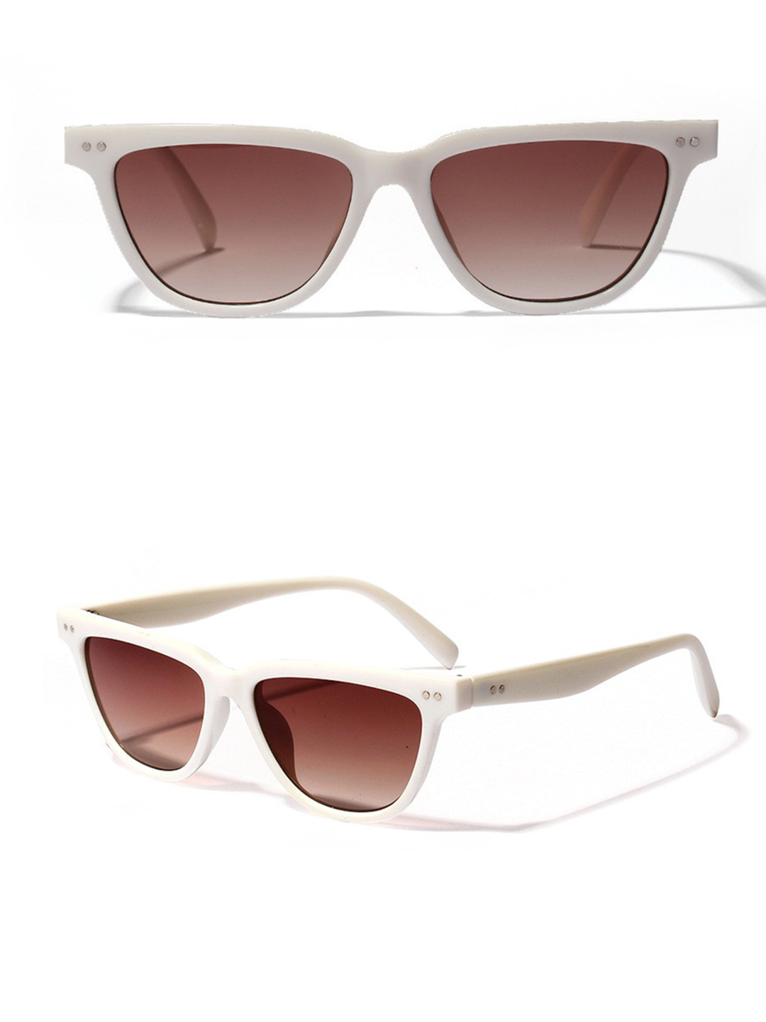 Beige Cat Eye Polarized Sunglasses