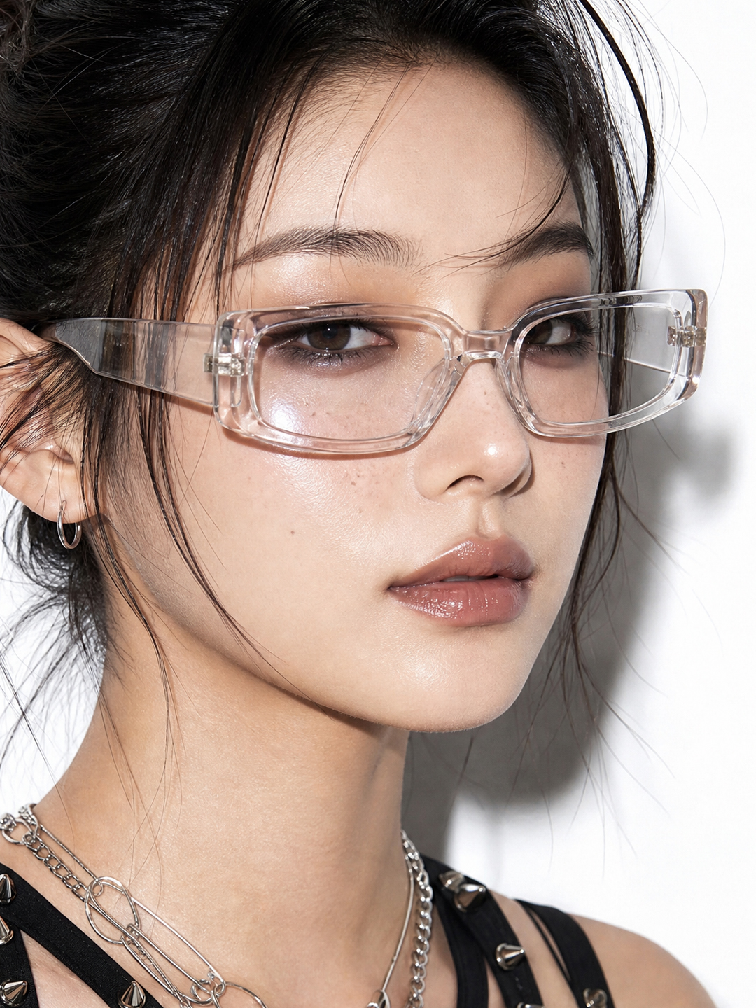 Transparent Rectangle Sunglasses