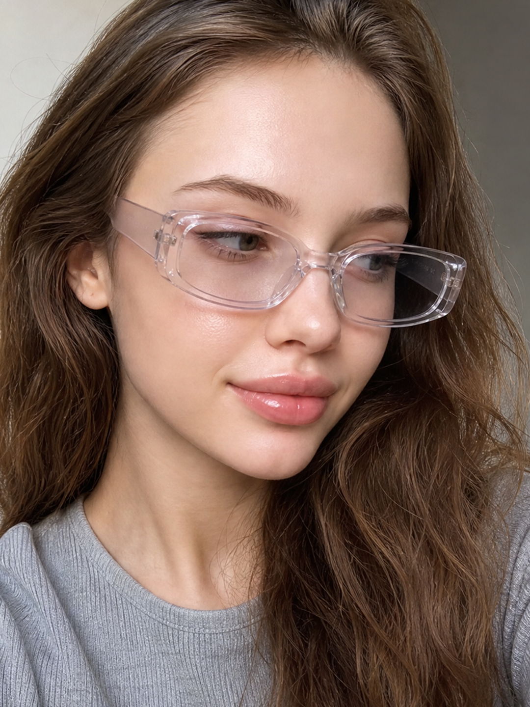 Transparent Rectangle Sunglasses