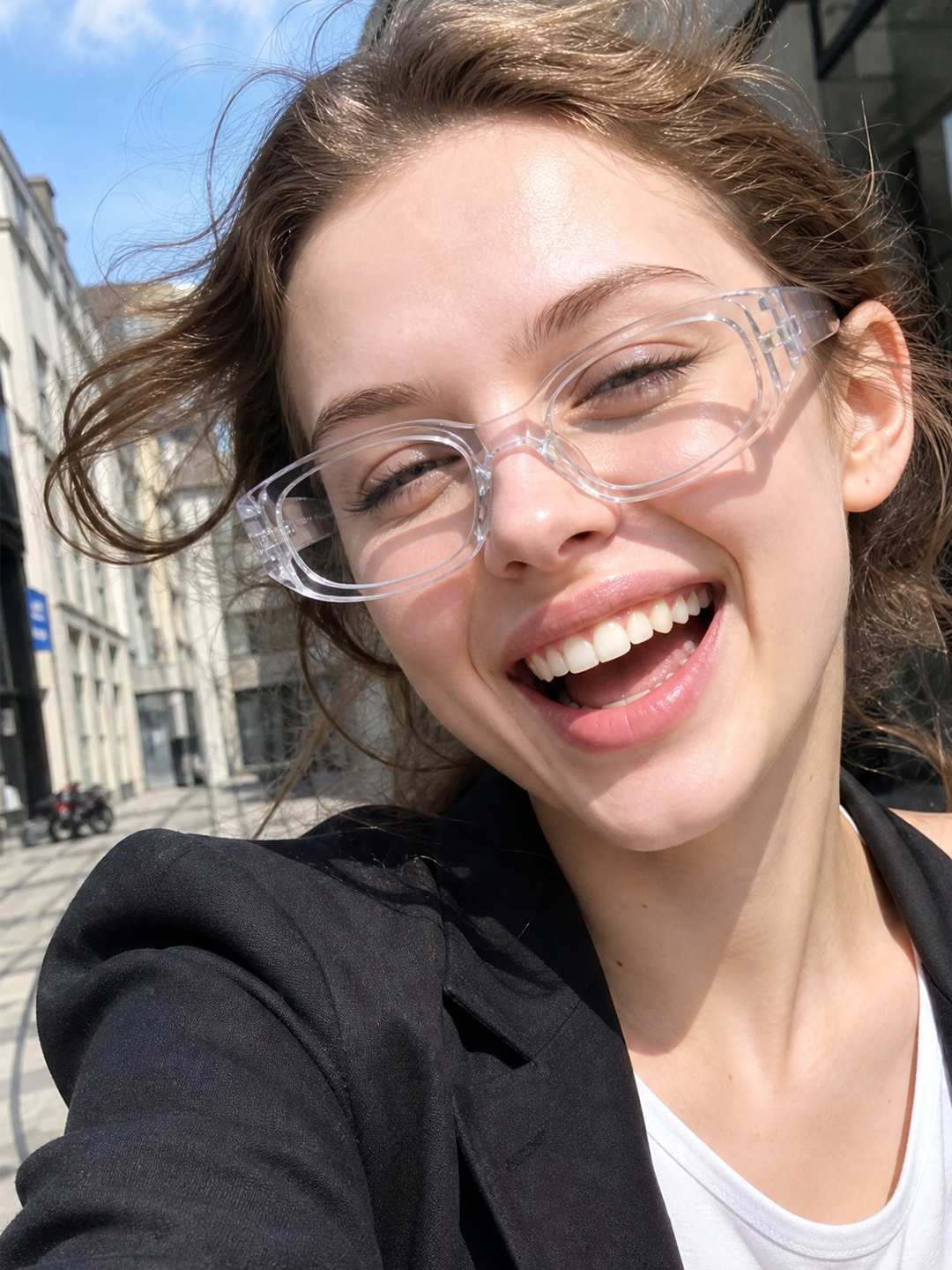 Transparent Rectangle Sunglasses