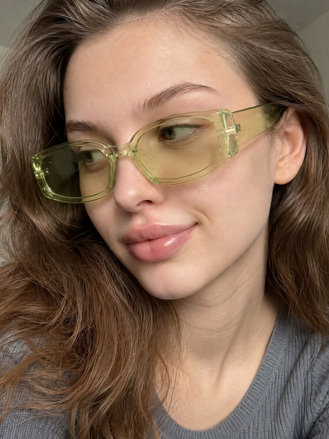 نظارة شمسية مستطيلة أخضر