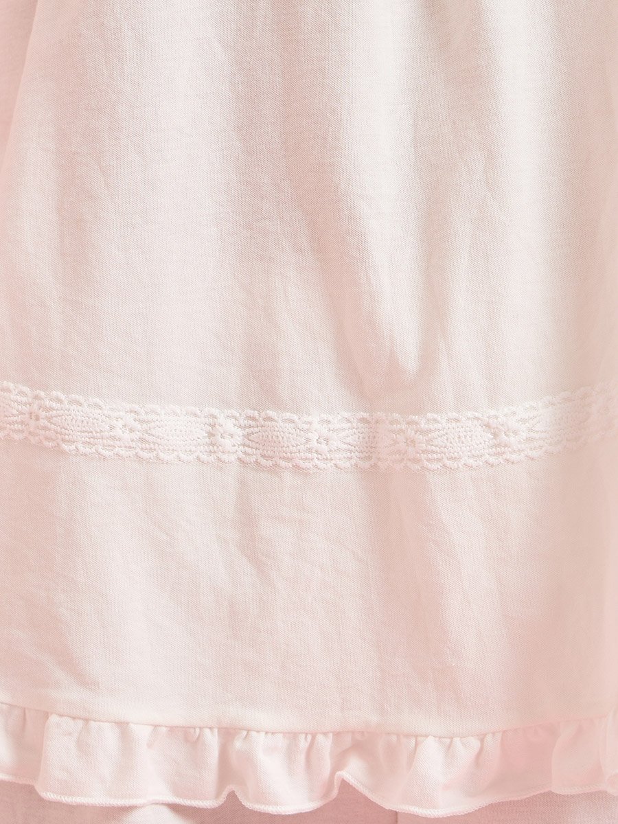 White Solid Ruffle Details Top and Pants Pyjama Set