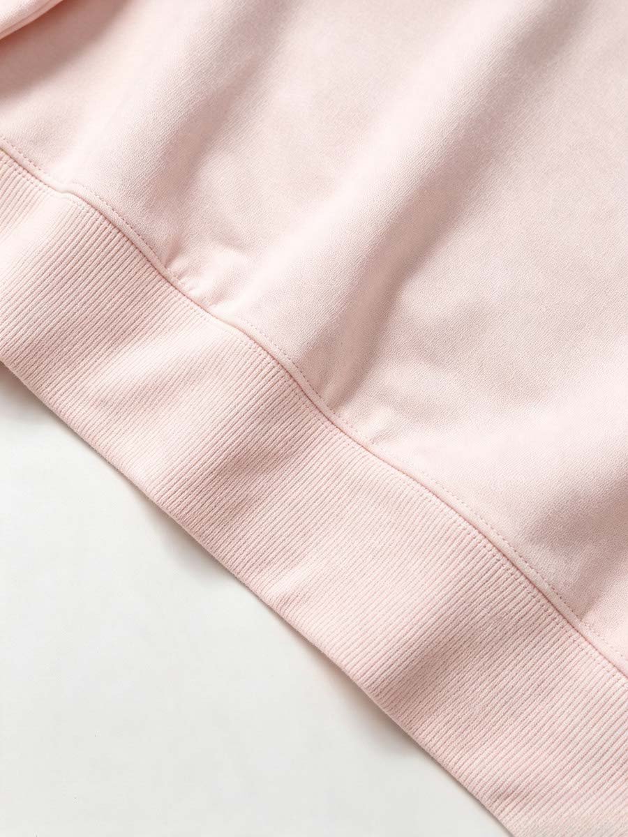 Light Pink Graphic Pullover Sweatshirt