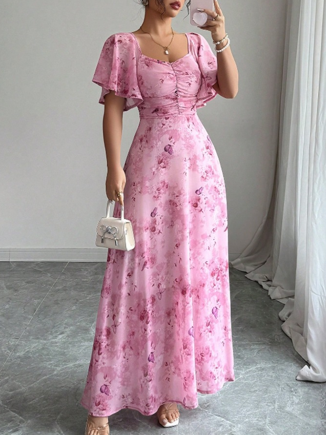 Floral Short-Sleeve Dress
