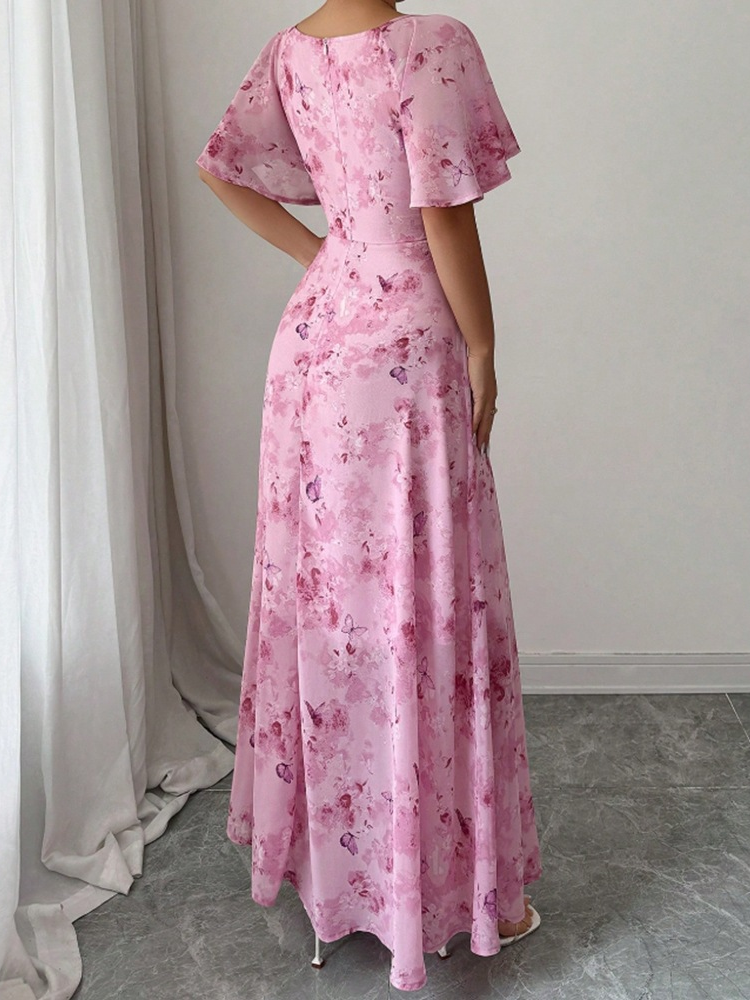Floral Short-Sleeve Dress