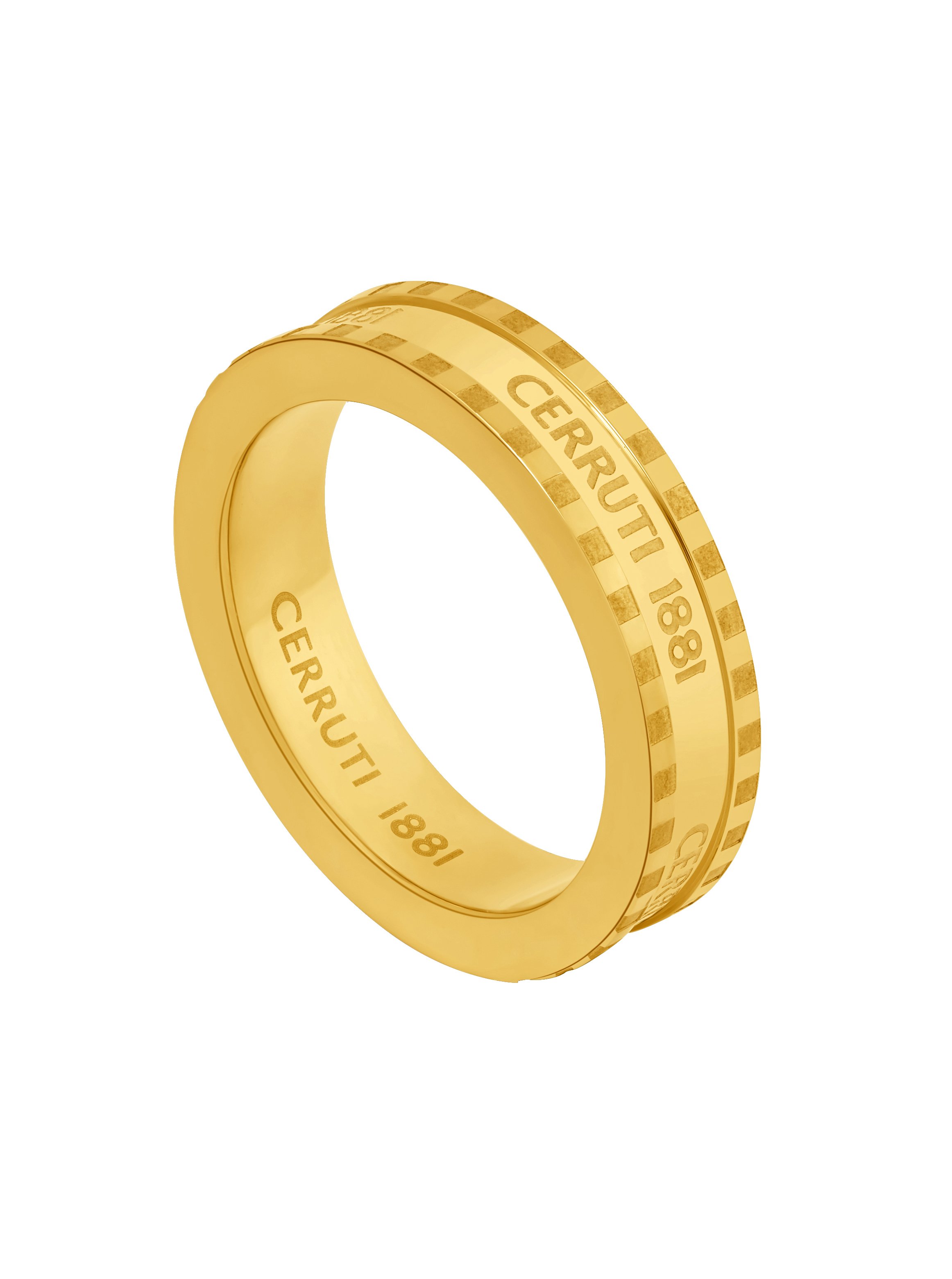 Daniela Women Gold Plated Stainless Steel Band Ring, 52