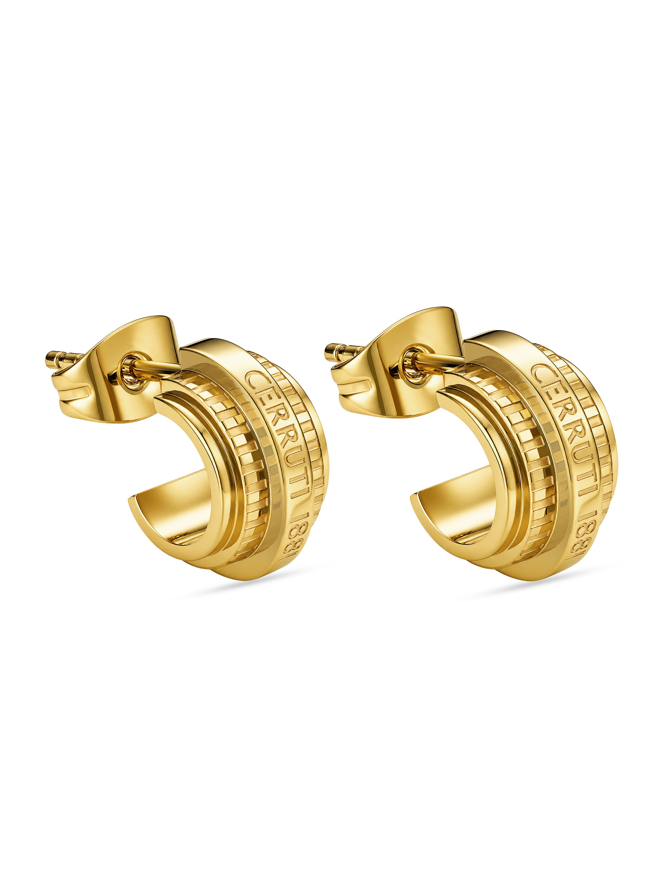 Tiziana Women Gold Plated Stainless Steel Hoop Earrings