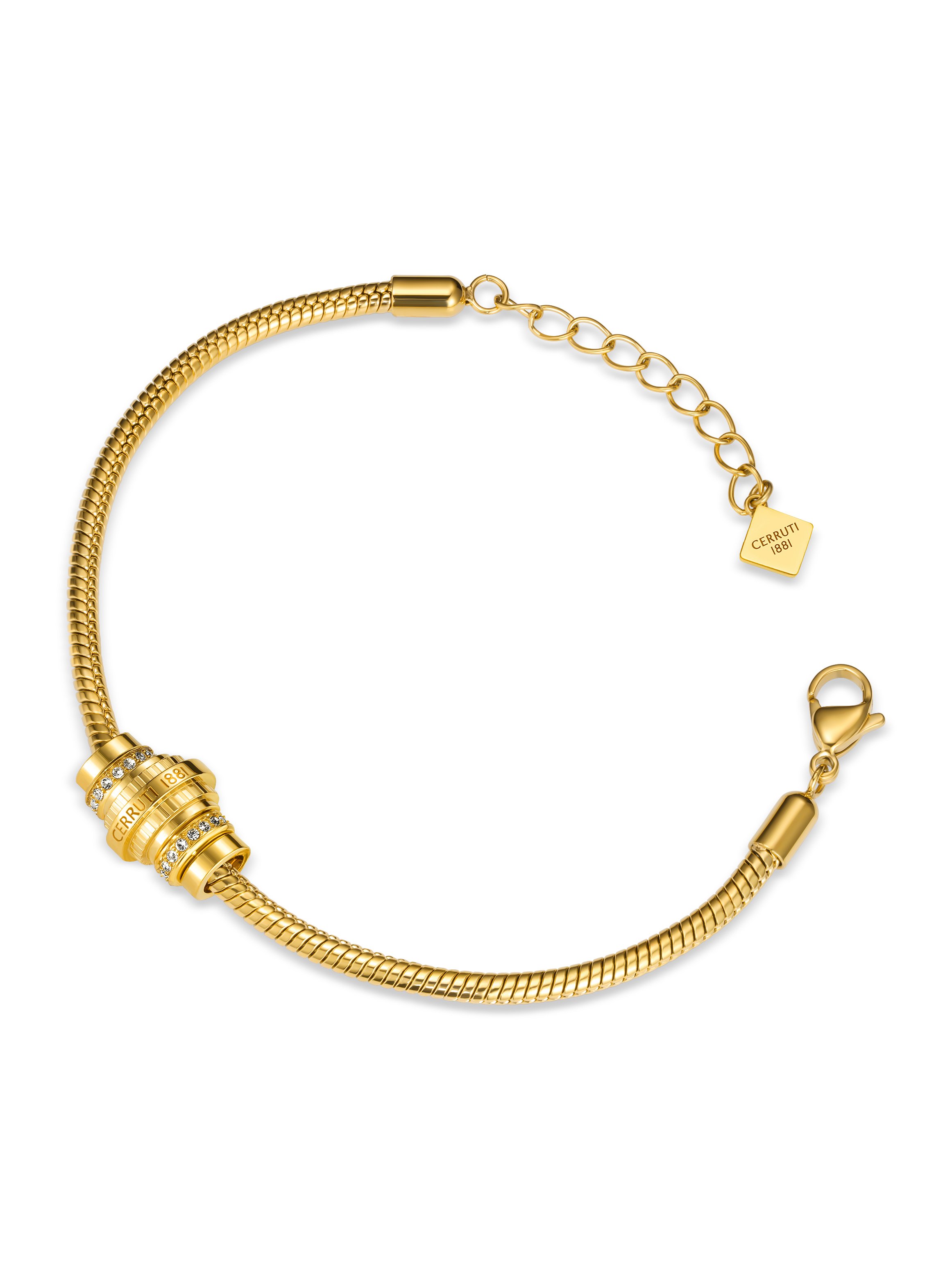 Tiziana Women Gold Plated Stainless Steel Snake Chain Bracelet