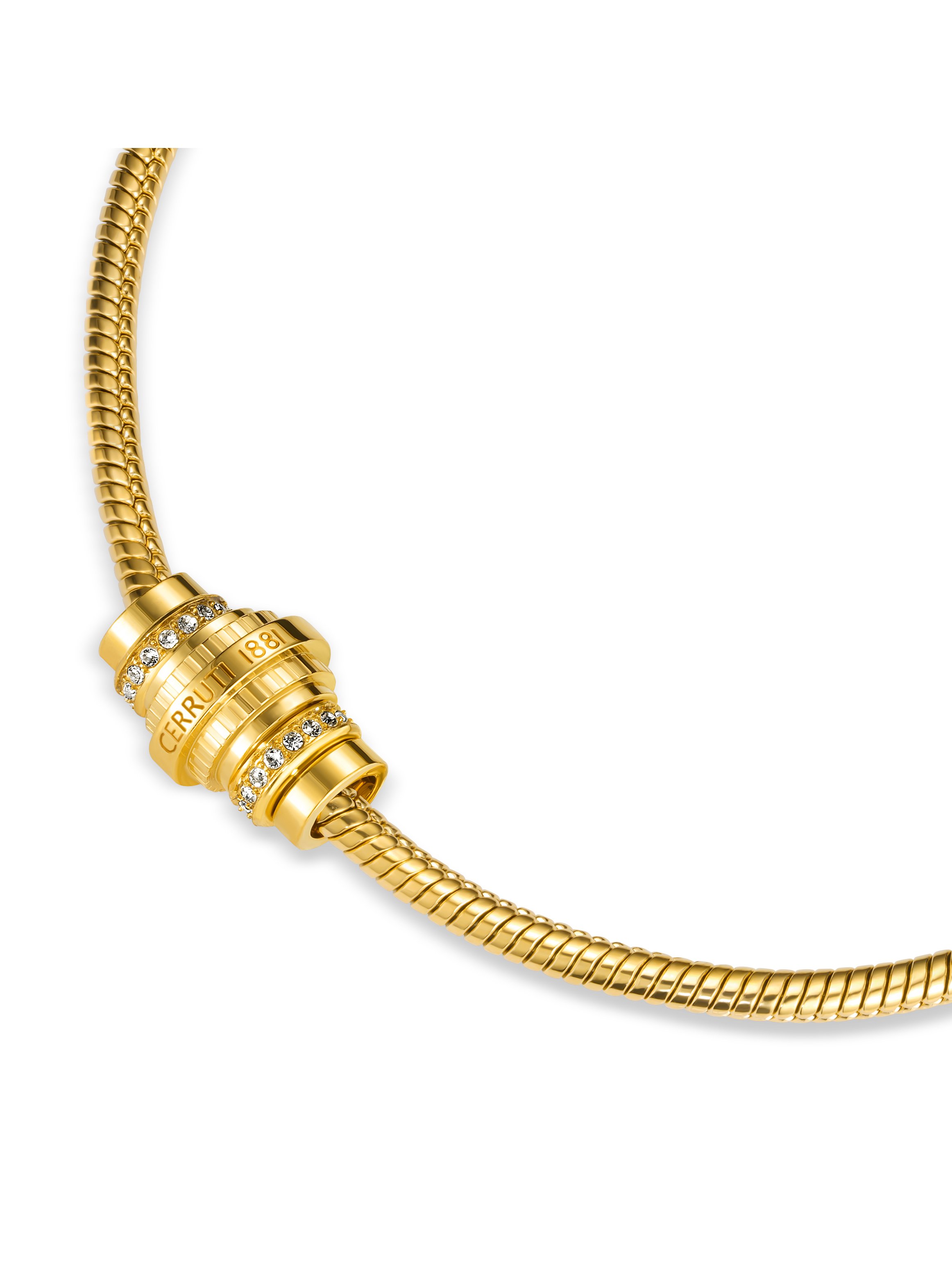 Tiziana Women Gold Plated Stainless Steel Snake Chain Bracelet