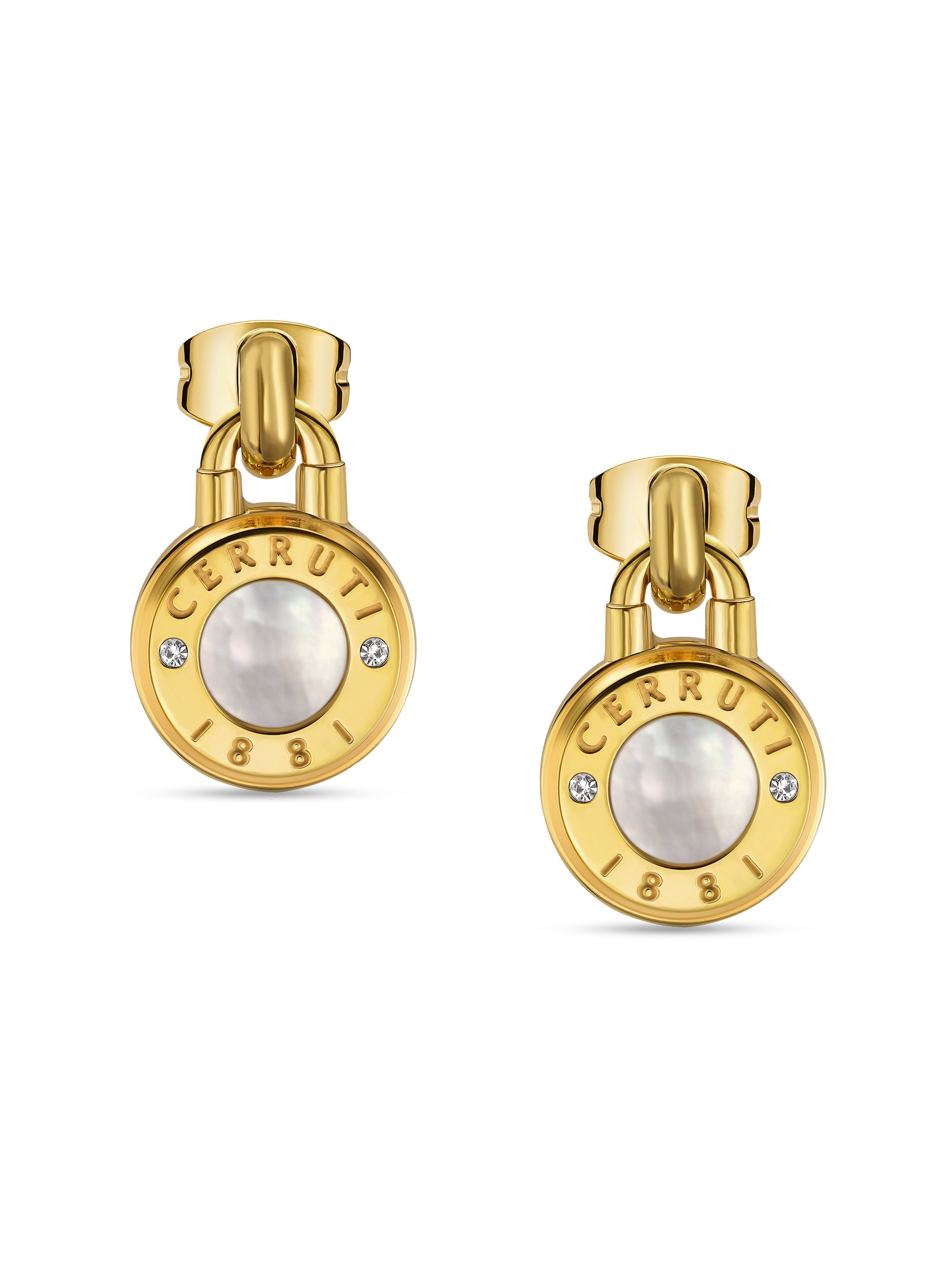 Vittoria Women Gold Plated Stainless Steel Drop Earrings