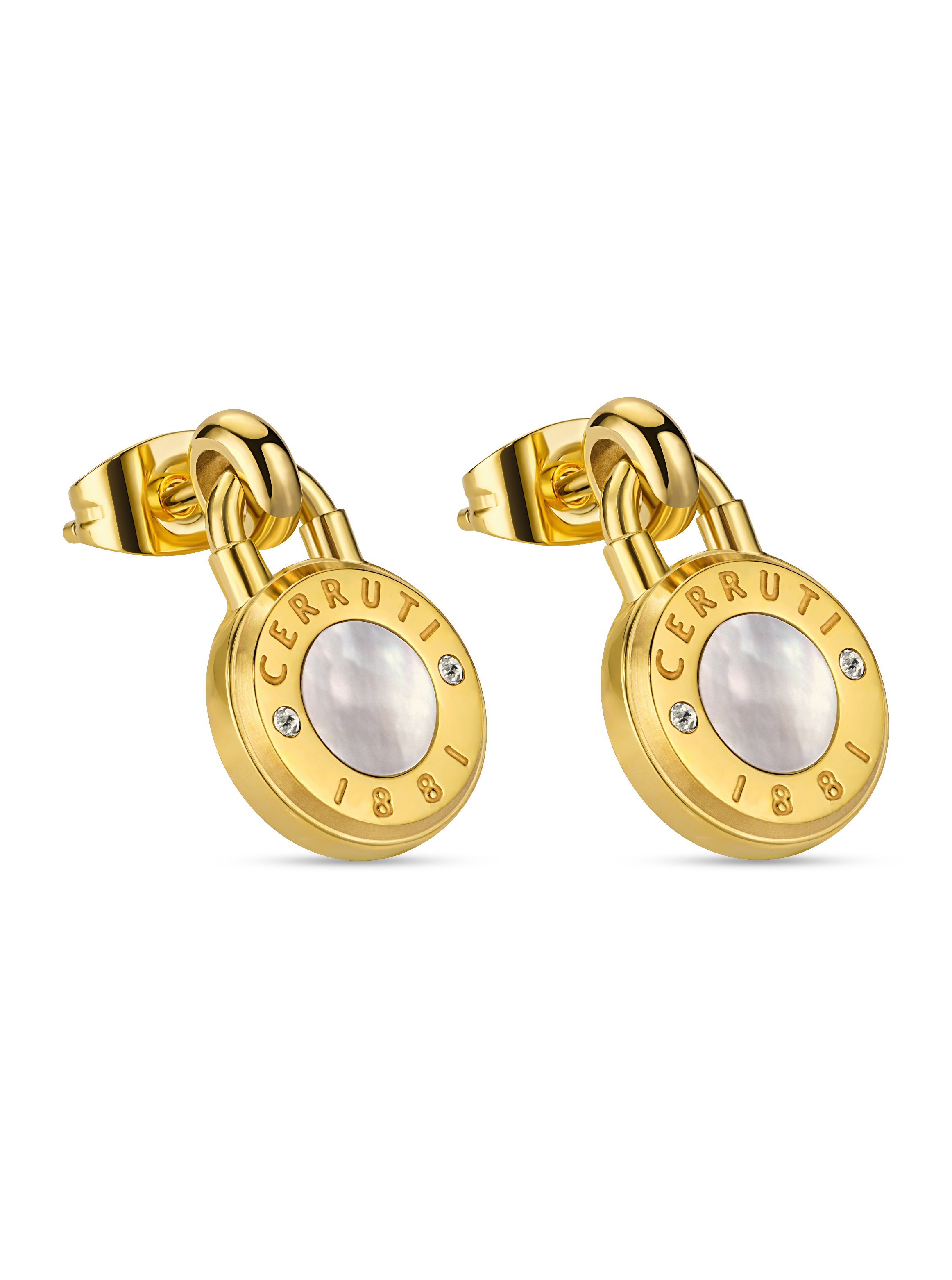 Vittoria Women Gold Plated Stainless Steel Drop Earrings