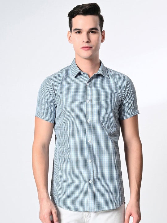 Men Opaque Checked Casual Shirt