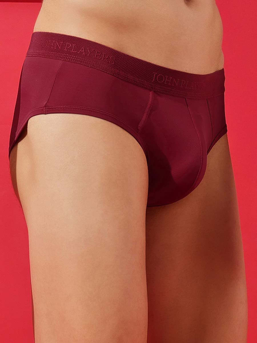 Maroon Solid Adaptive Briefs